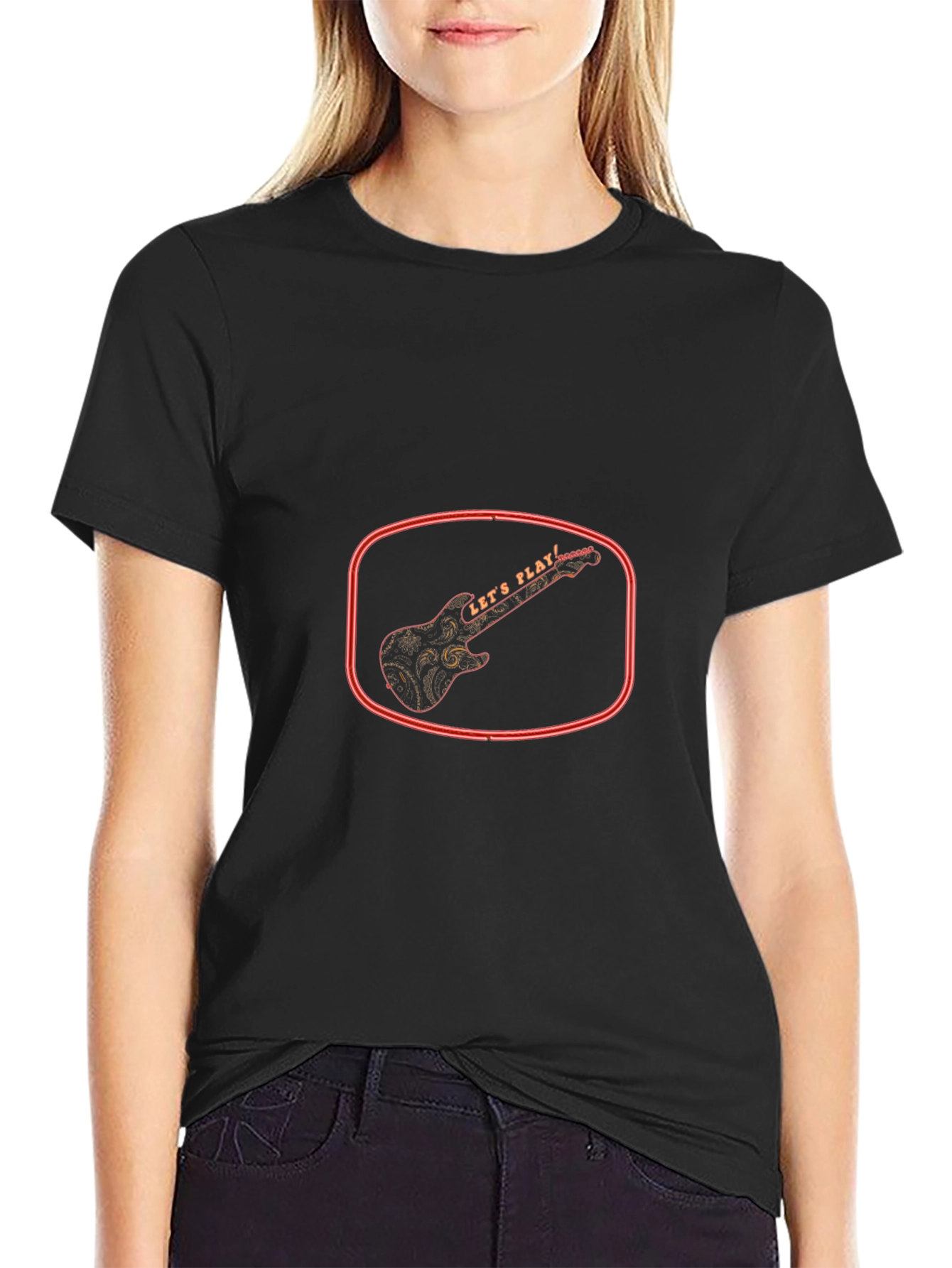Lets Play Graphic Tee - Black
