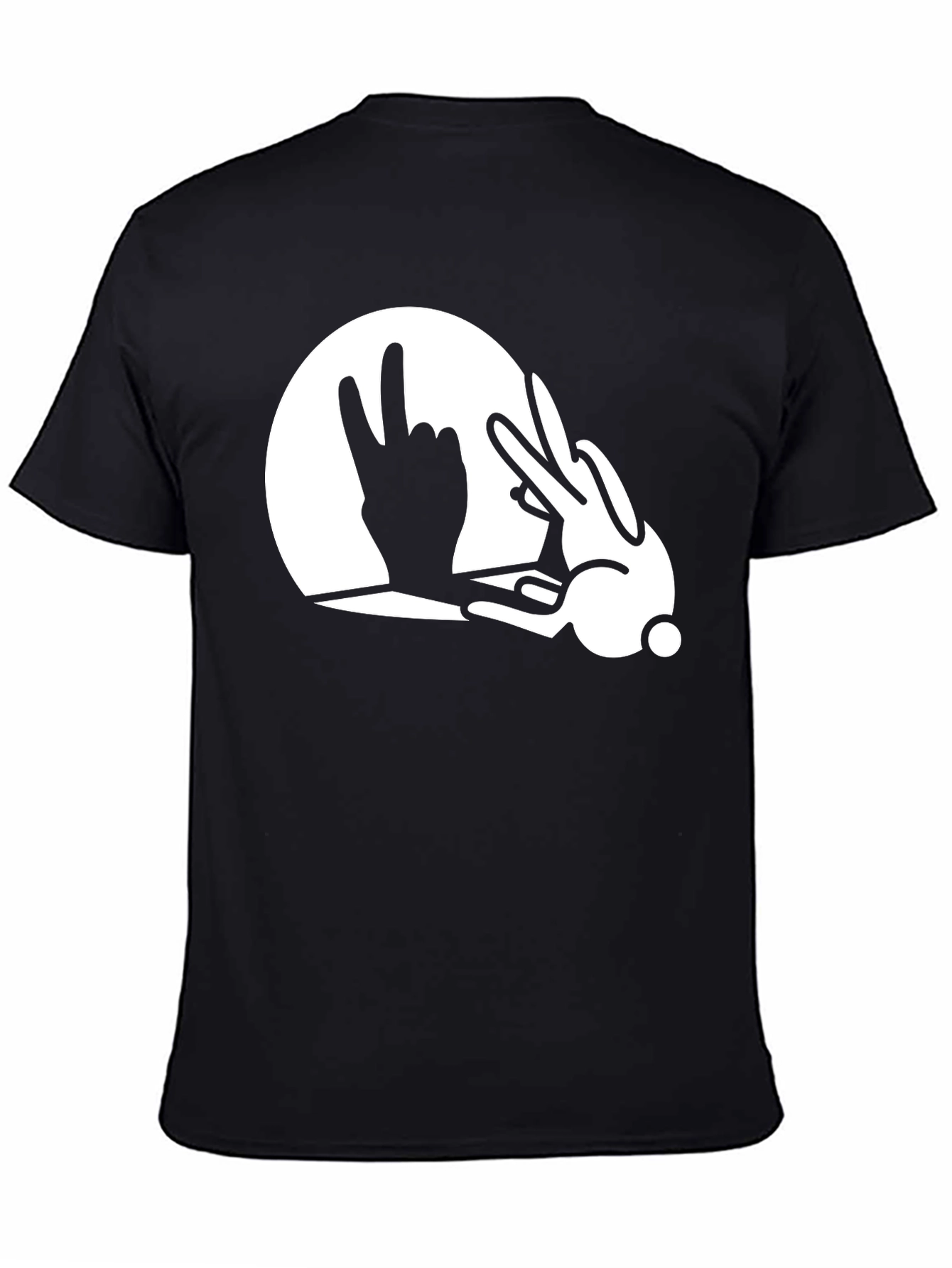 Funny Rabbit Shadow Hand T-Shirt