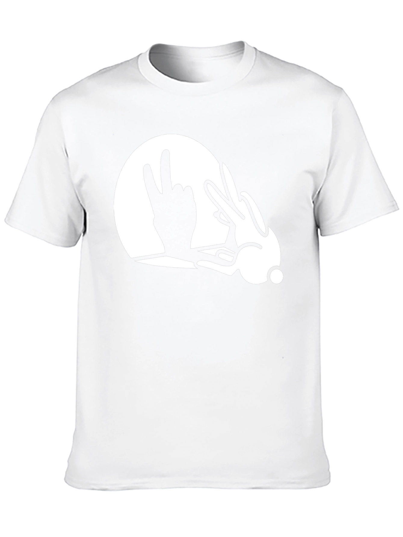 Funny Rabbit Shadow Hand T-Shirt