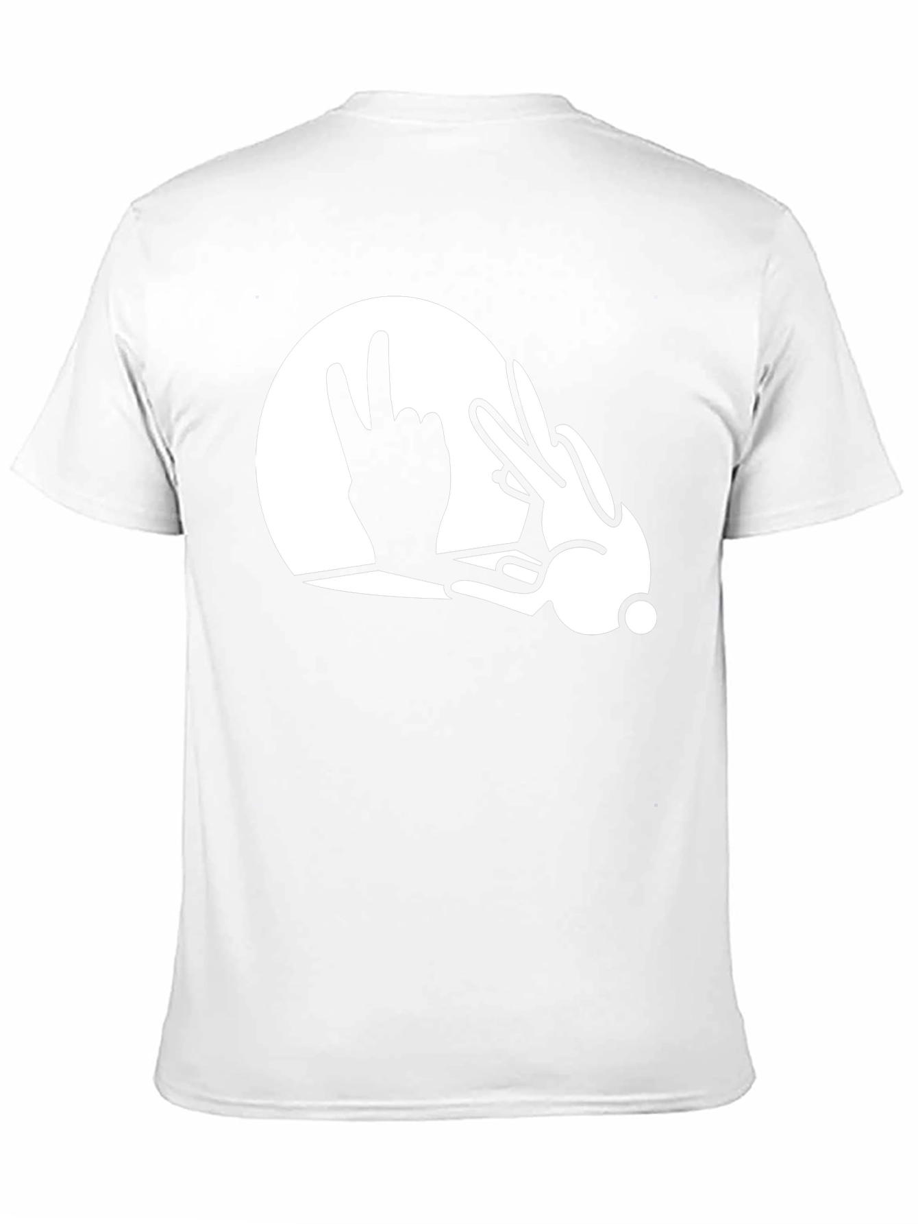 Funny Rabbit Shadow Hand T-Shirt