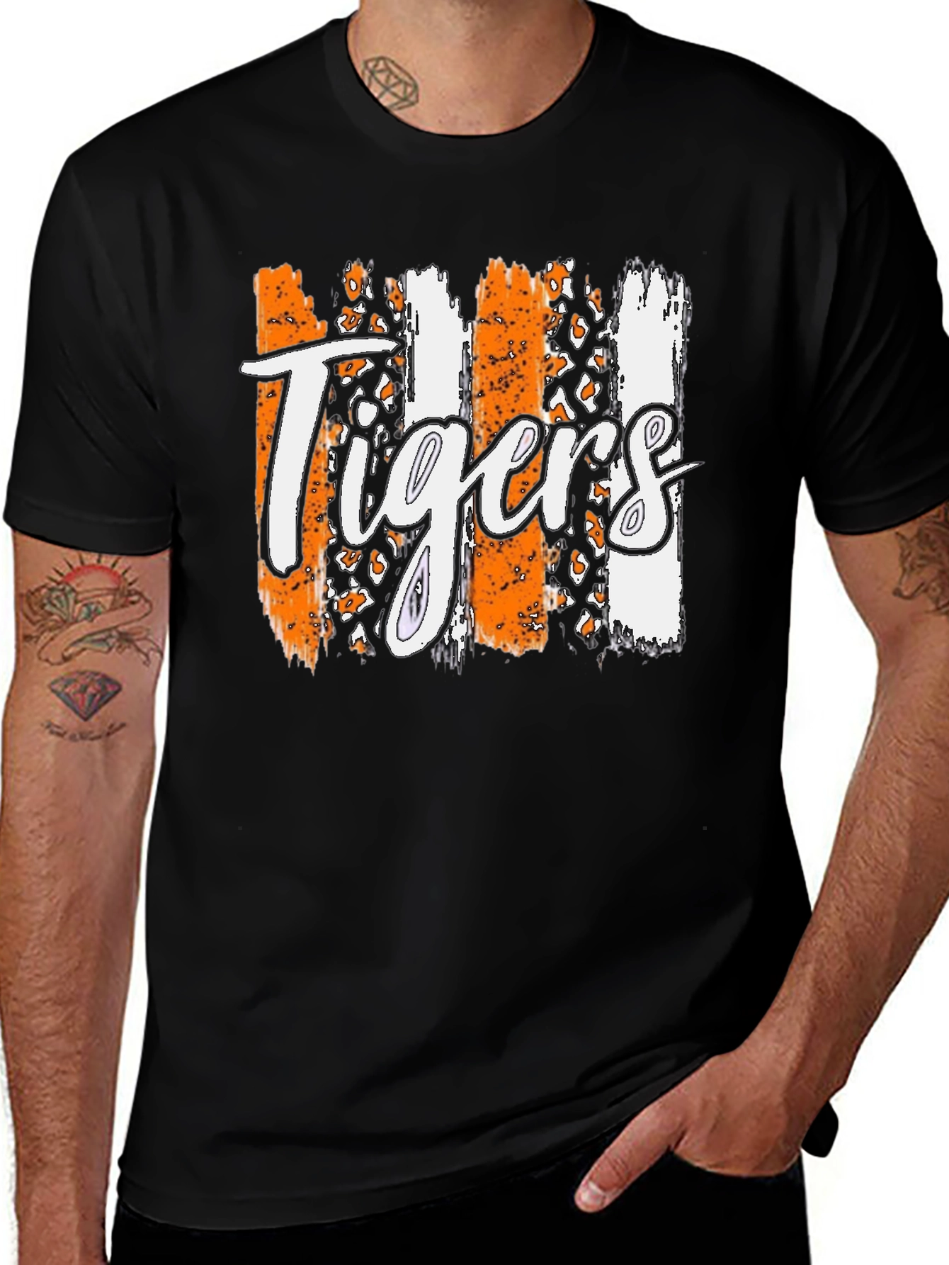 Tigers Graphic Tee - Stylish Black T-Shirt