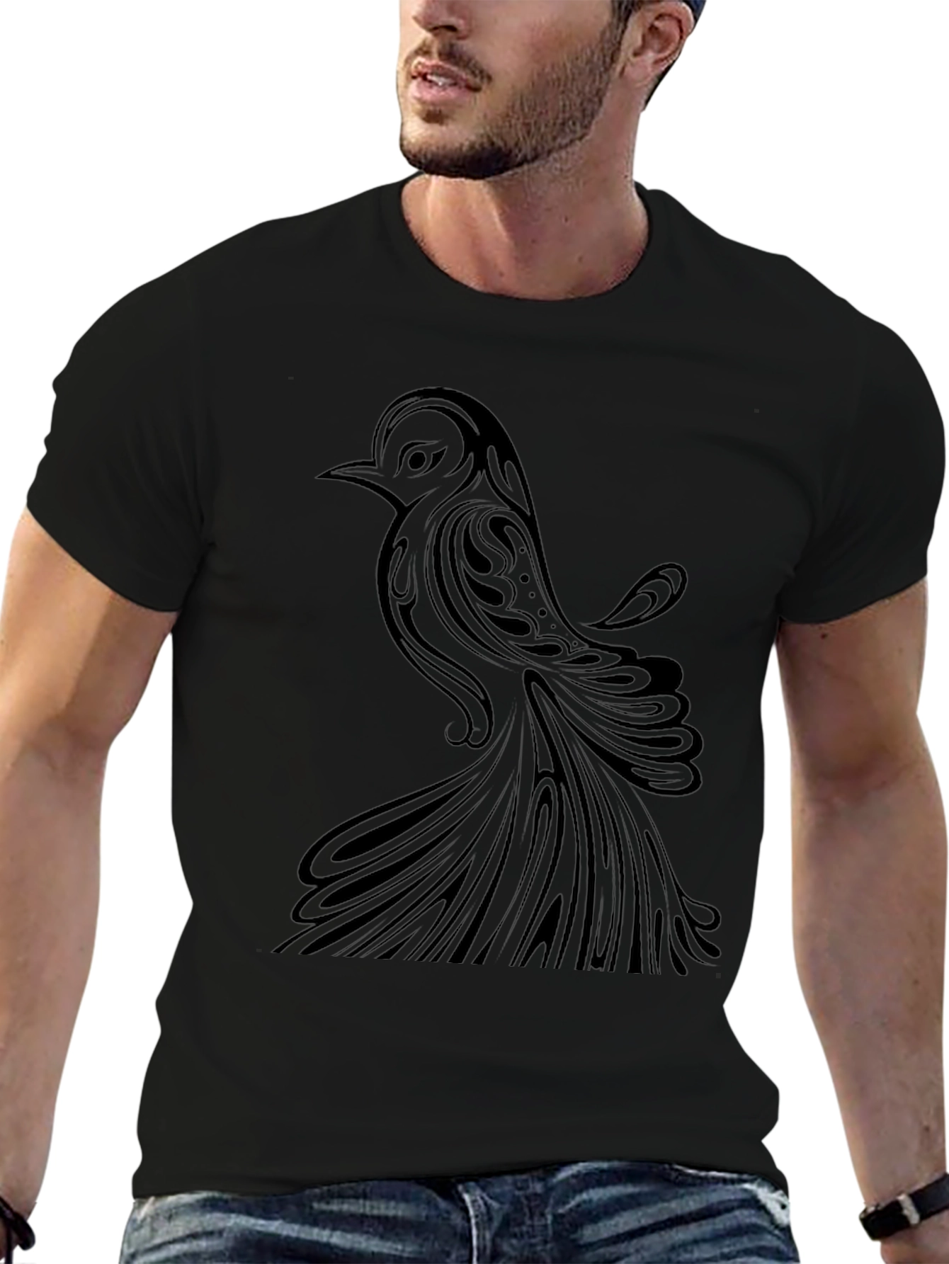Bird Graphic Print T-Shirt