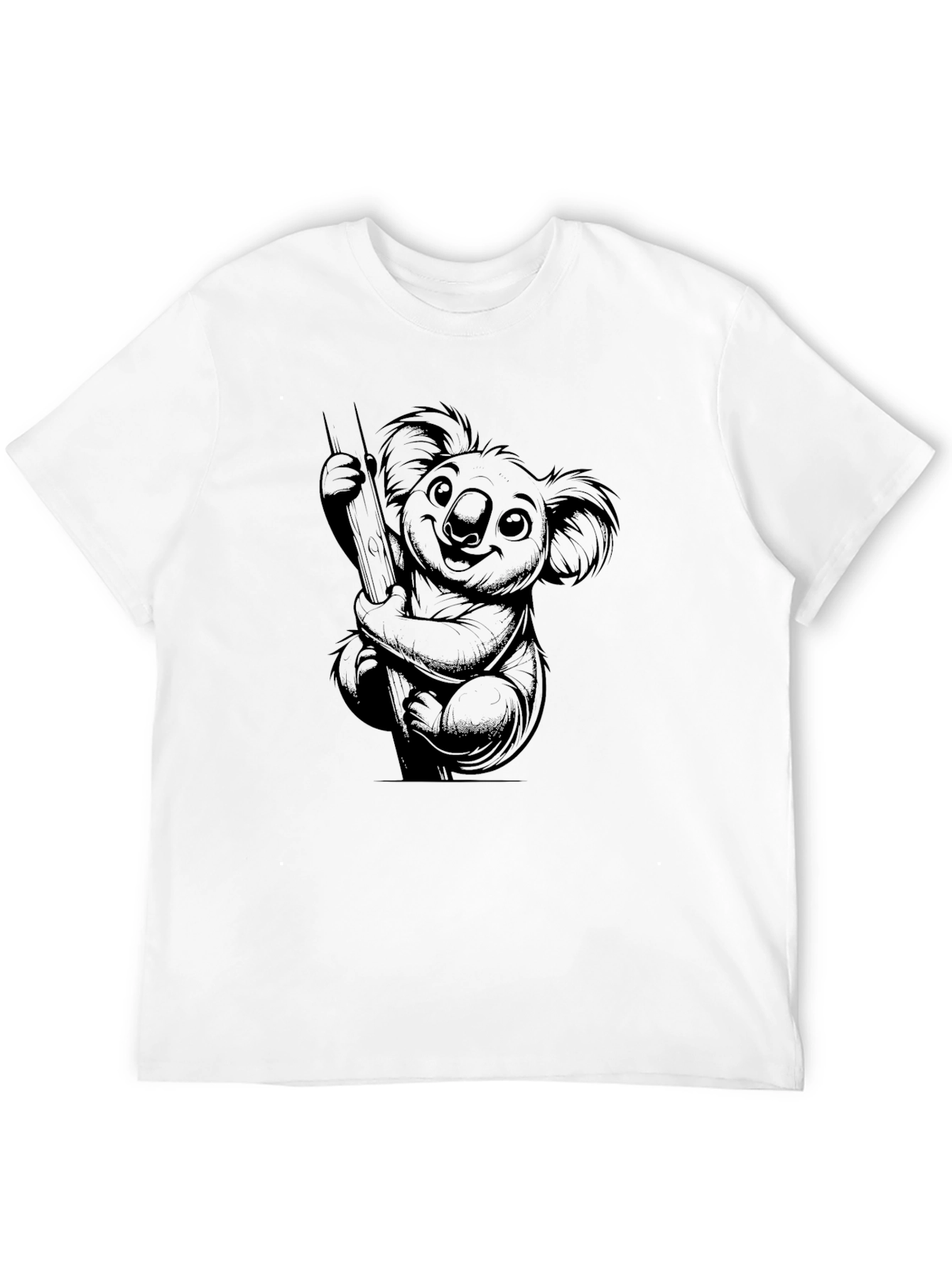 Koala Graphic T-Shirt - Black Unisex