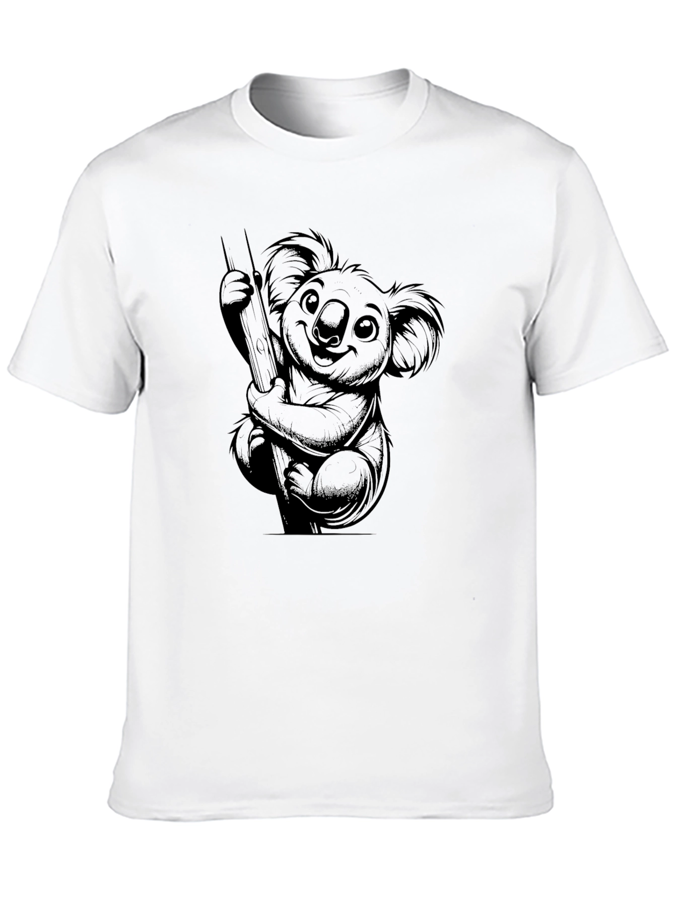 Koala Graphic T-Shirt - Black Unisex