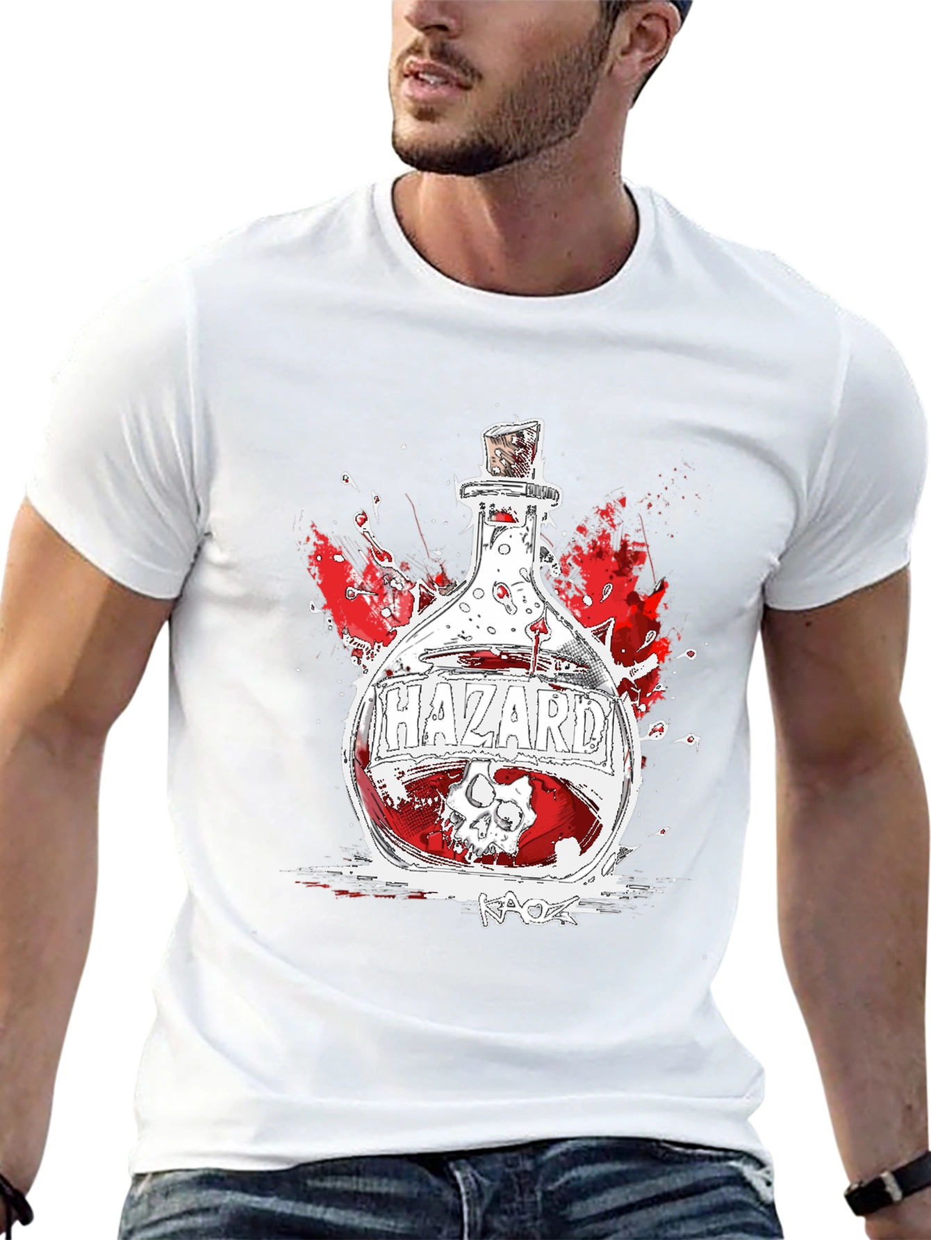 Hazard Potion Graphic Tee - Black Cotton Blend T-Shirt