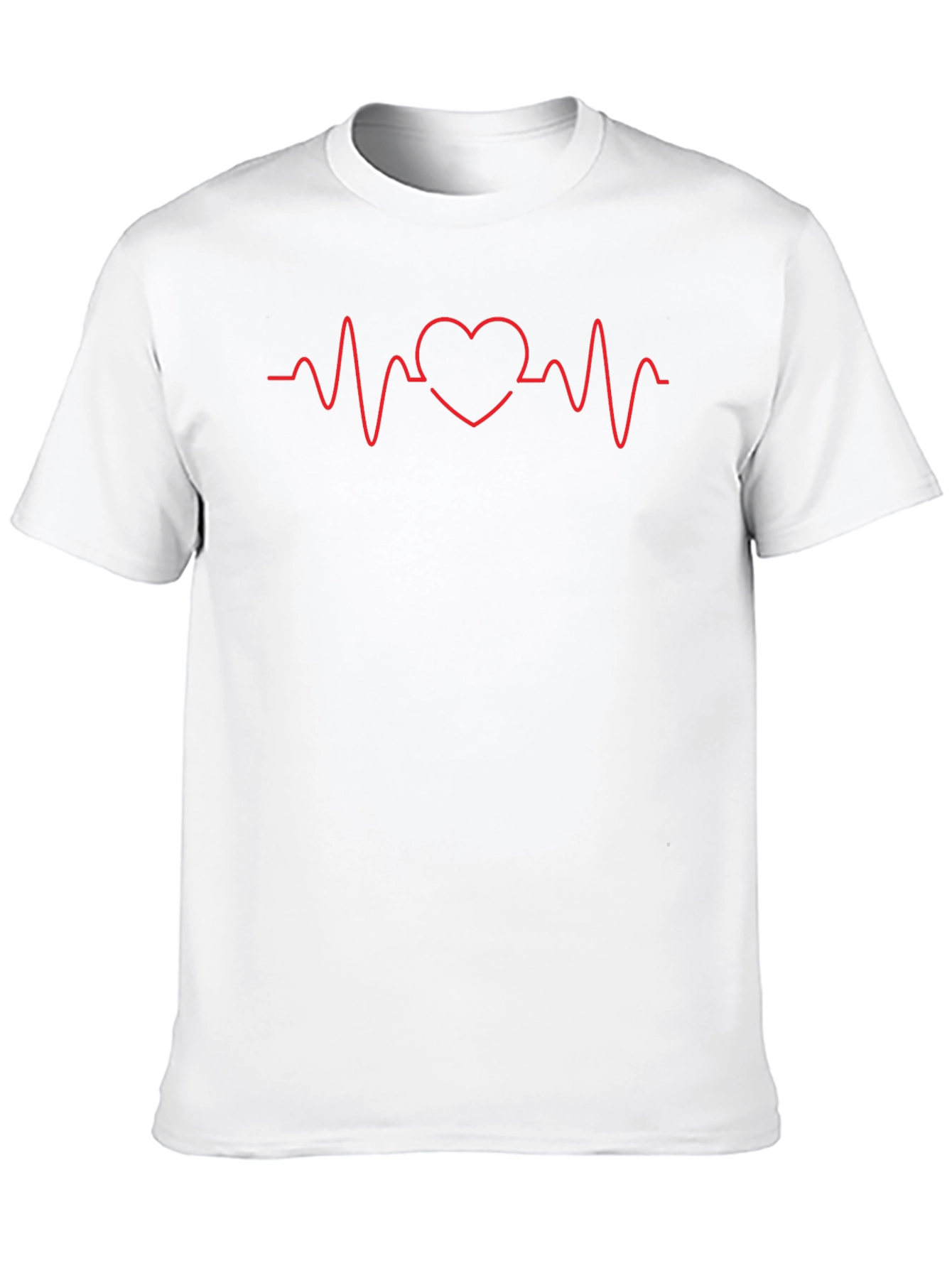 Heartbeat Graphic Tee - Black Crew Neck