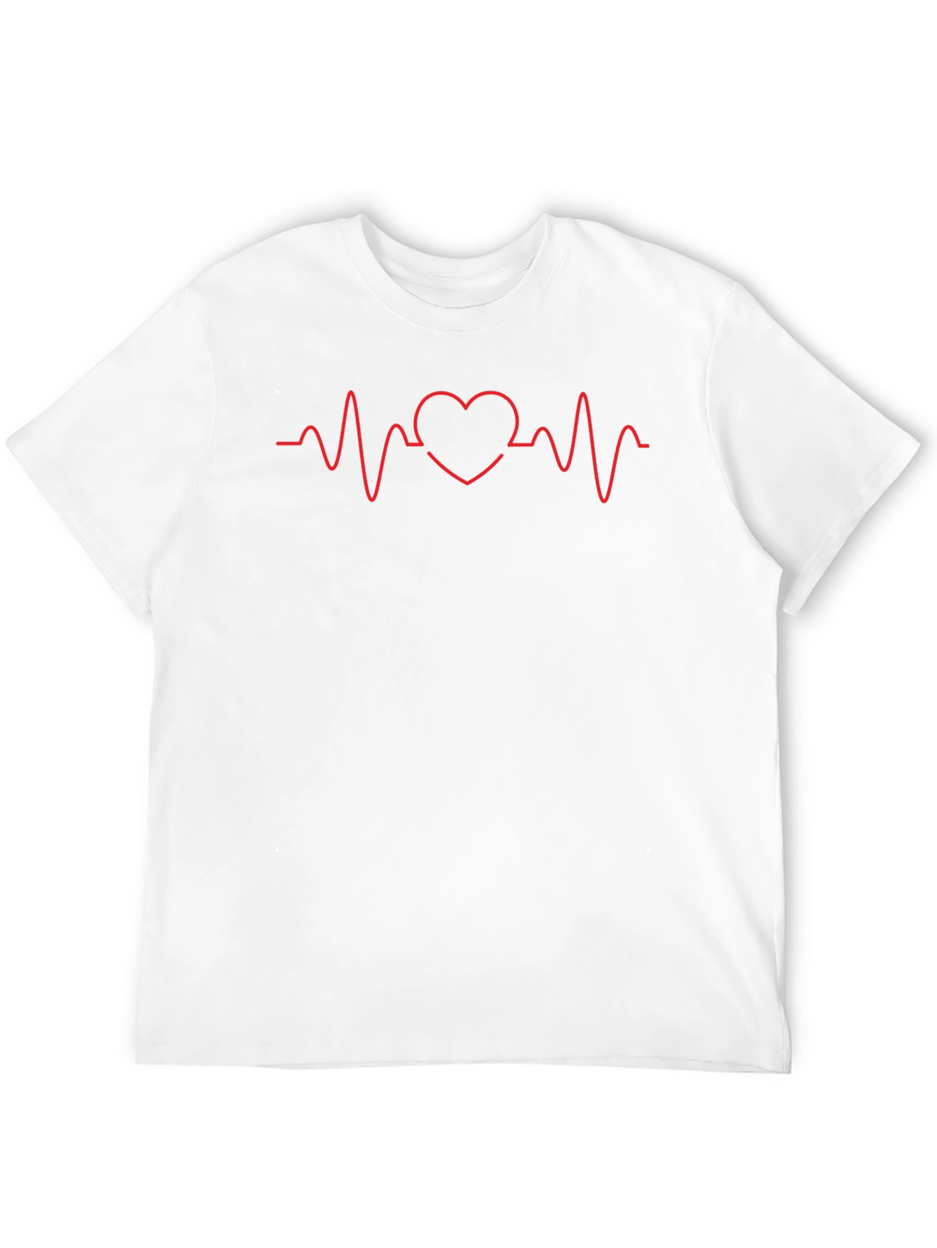 Heartbeat Graphic Tee - Black Crew Neck