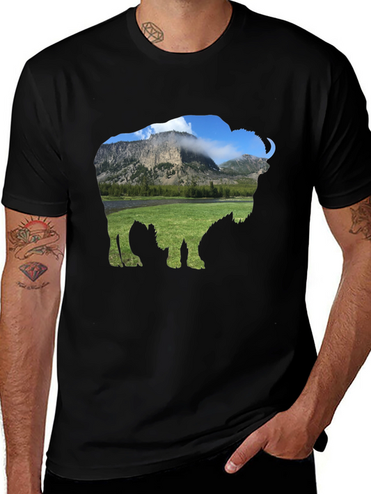 Bison Landscape Graphic Tee