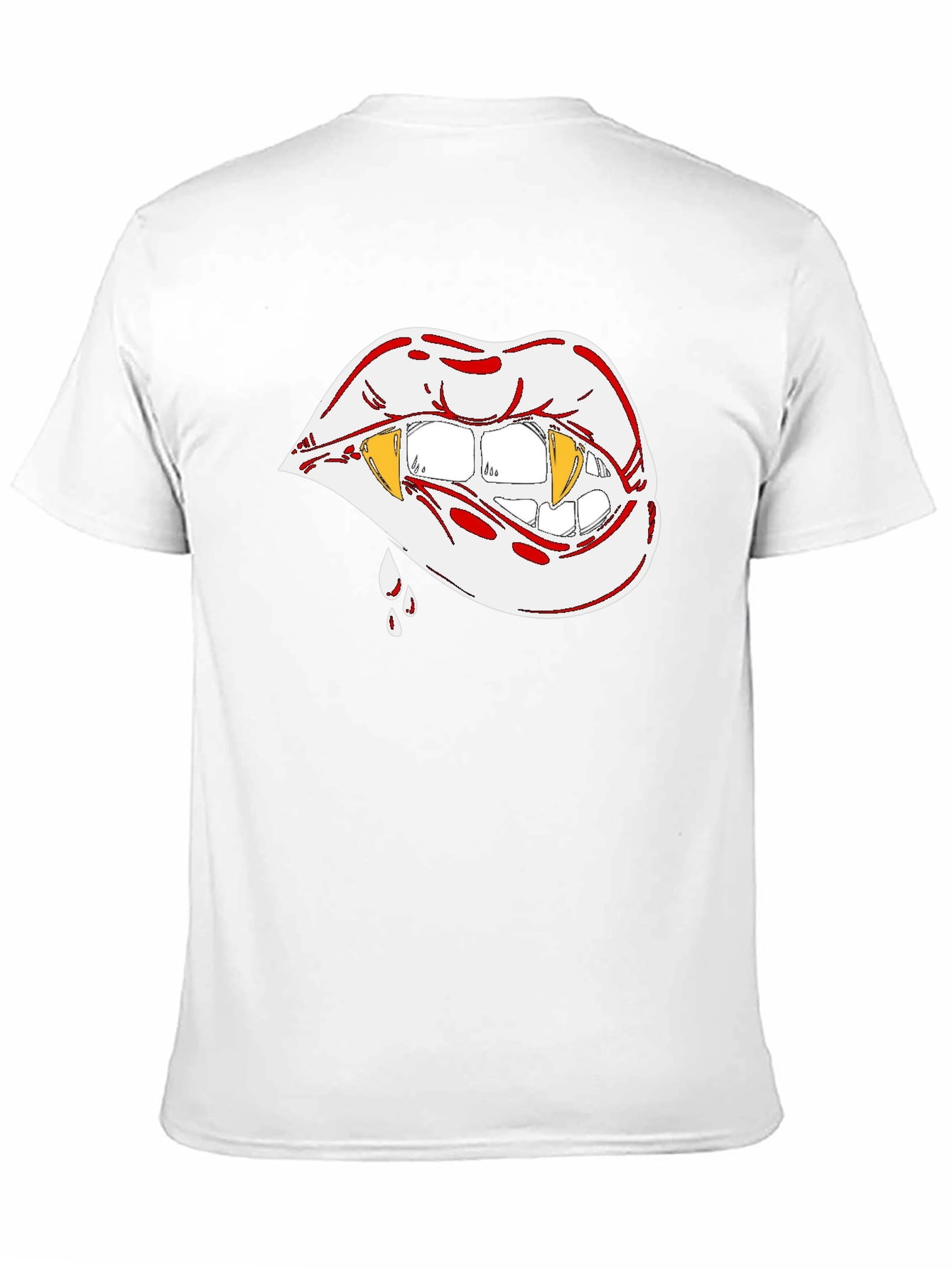 Vampire Lips Graphic T-Shirt - Halloween Style