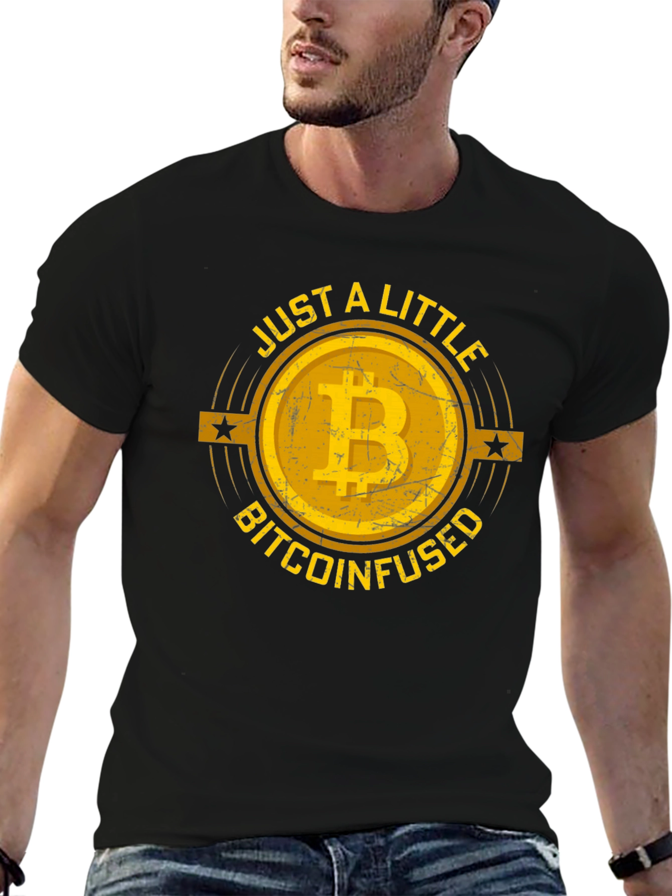 Bitcoin Infused Graphic Tee - Black