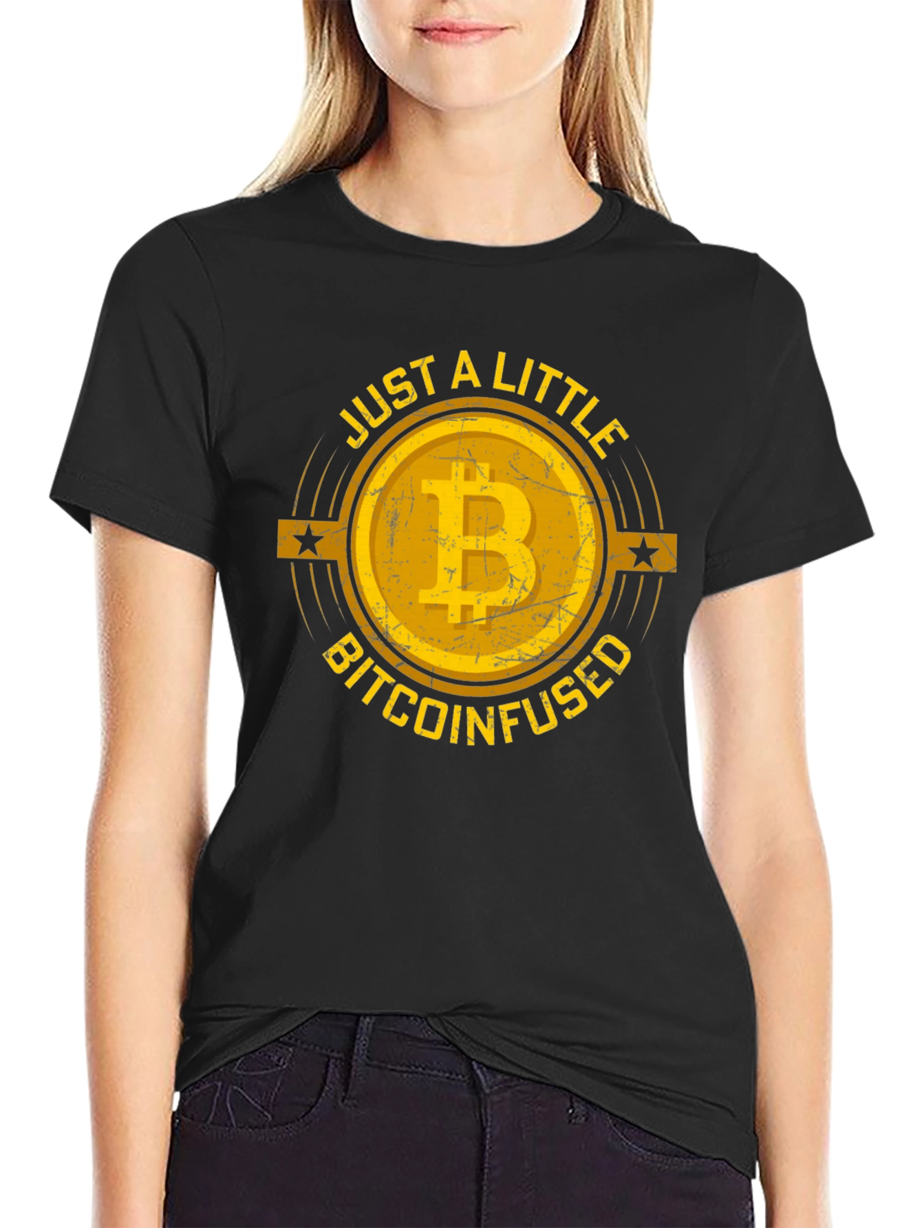 Bitcoin Infused Graphic Tee - Black