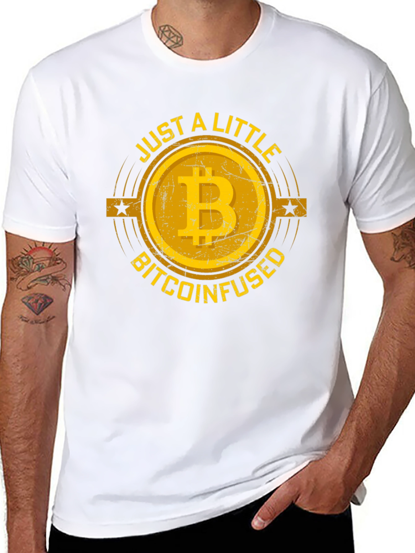 Bitcoin Infused Graphic Tee - Black