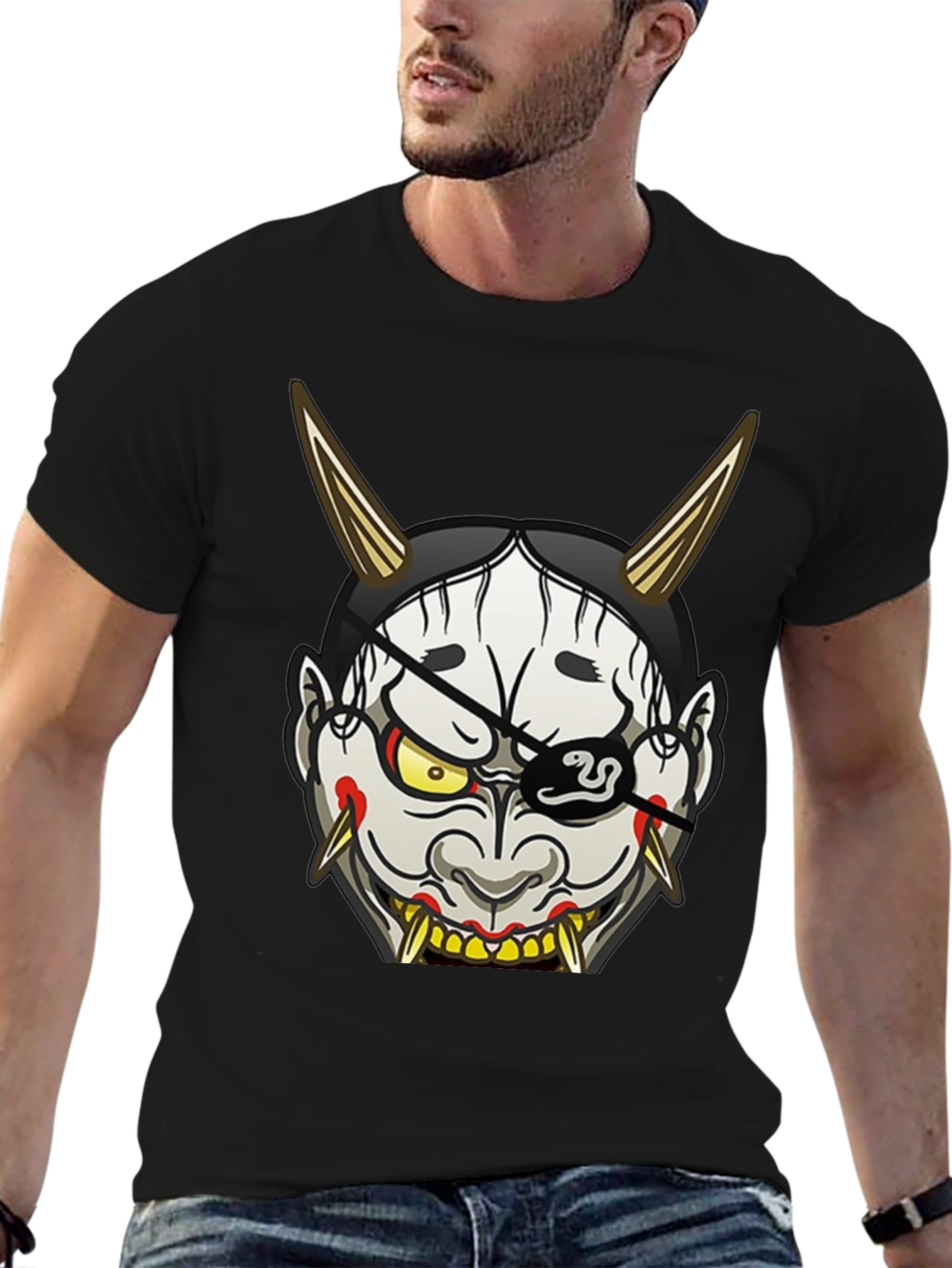 Oni Mask T-Shirt - Unique Graphic Tee