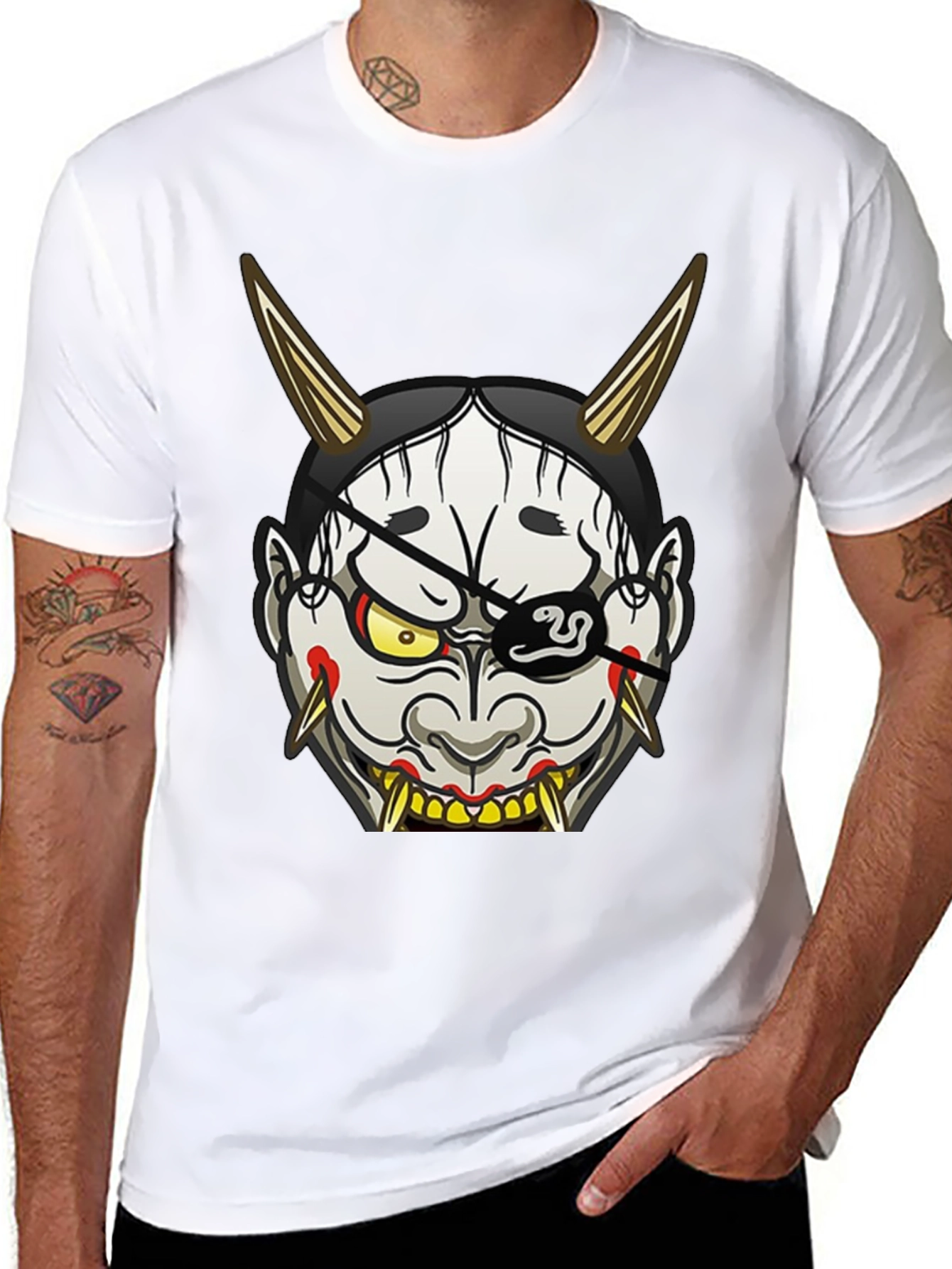 Oni Mask T-Shirt - Unique Graphic Tee