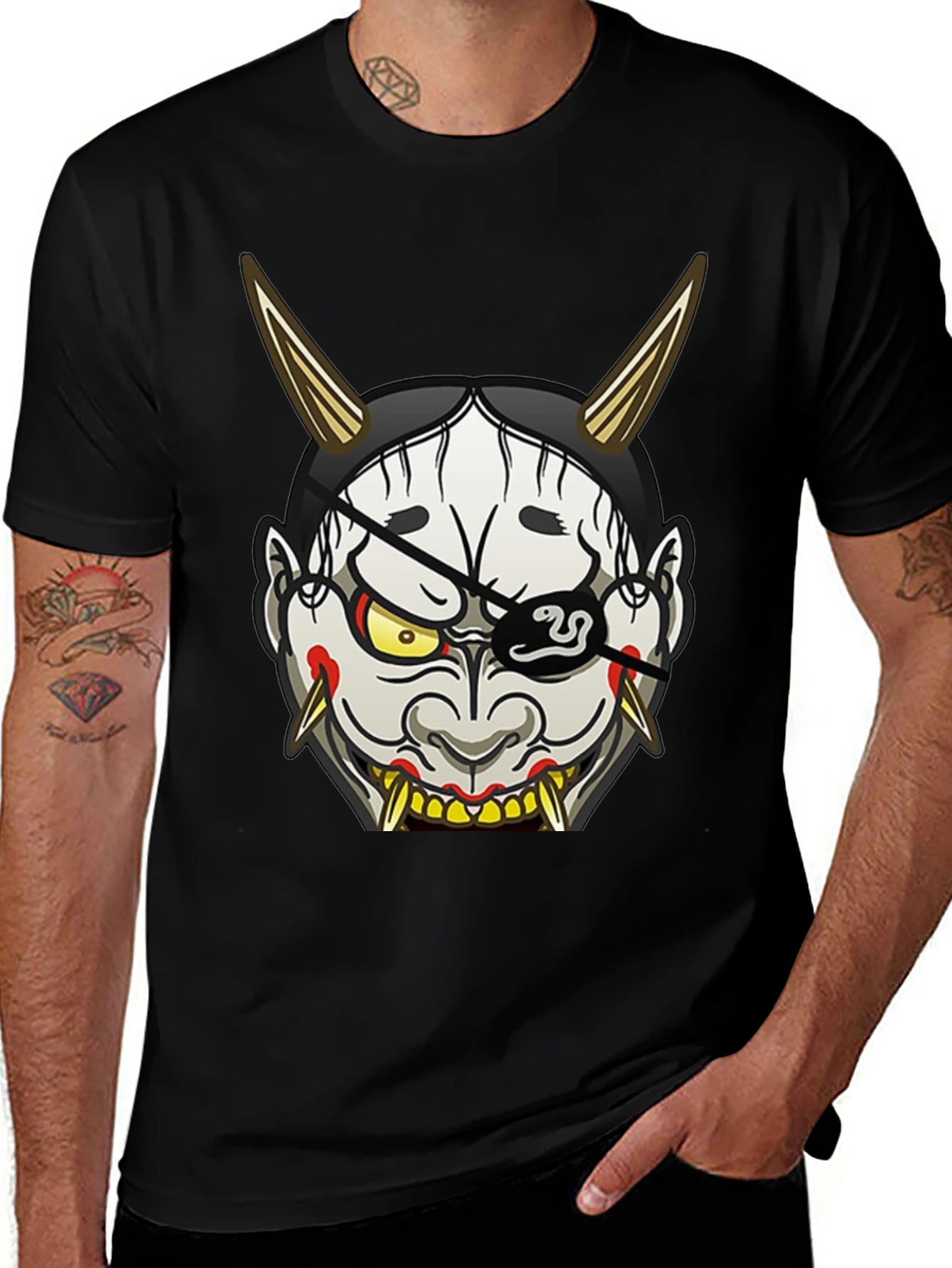 Oni Mask T-Shirt - Unique Graphic Tee