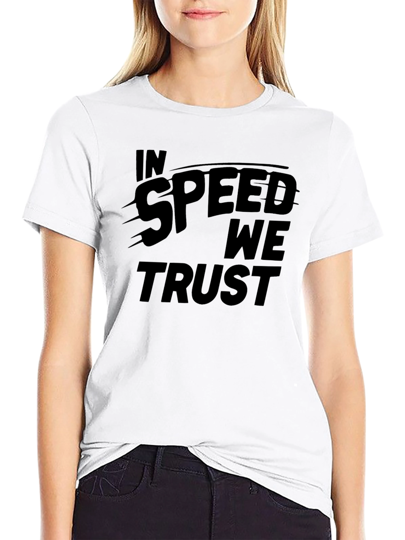 In Speed We Trust Graphic Tee - Black