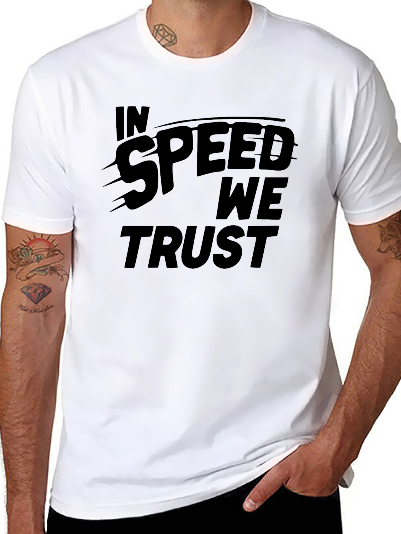 In Speed We Trust Graphic Tee - Black