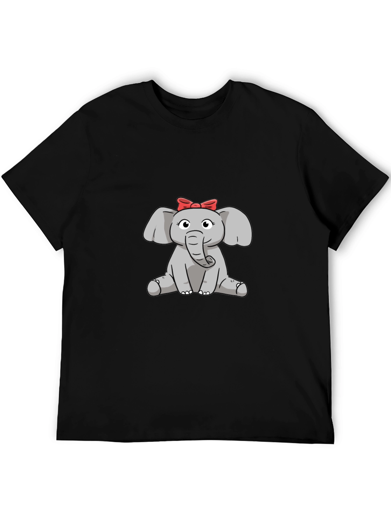 Cute Elephant Cartoon Graphic T-Shirt