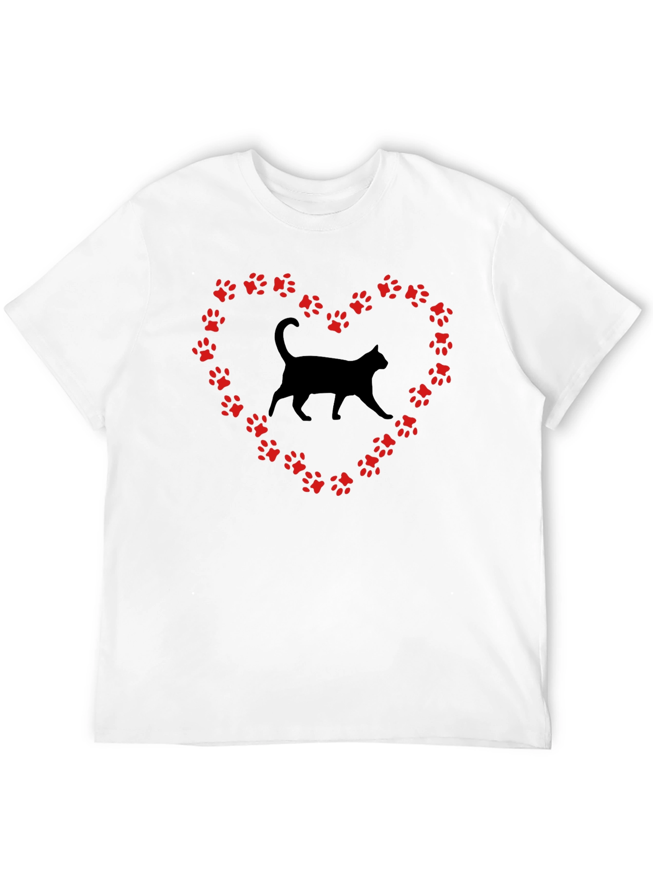 Cat Paw Heart Graphic Tee