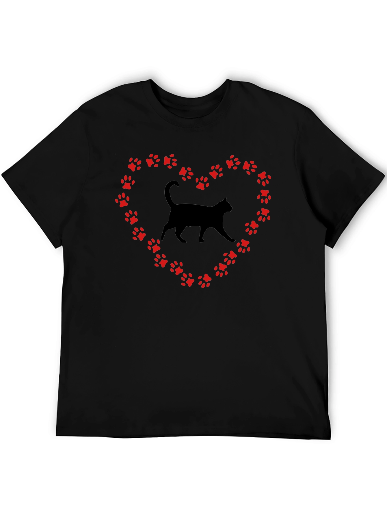 Cat Paw Heart Graphic Tee