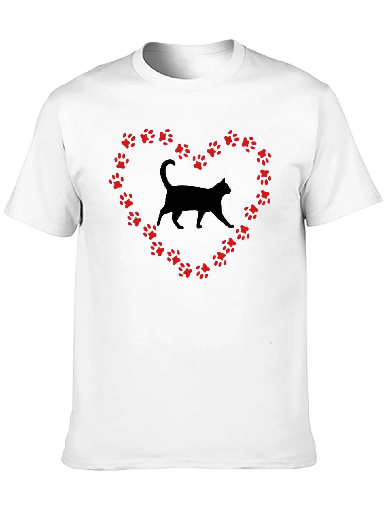 Cat Paw Heart Graphic Tee