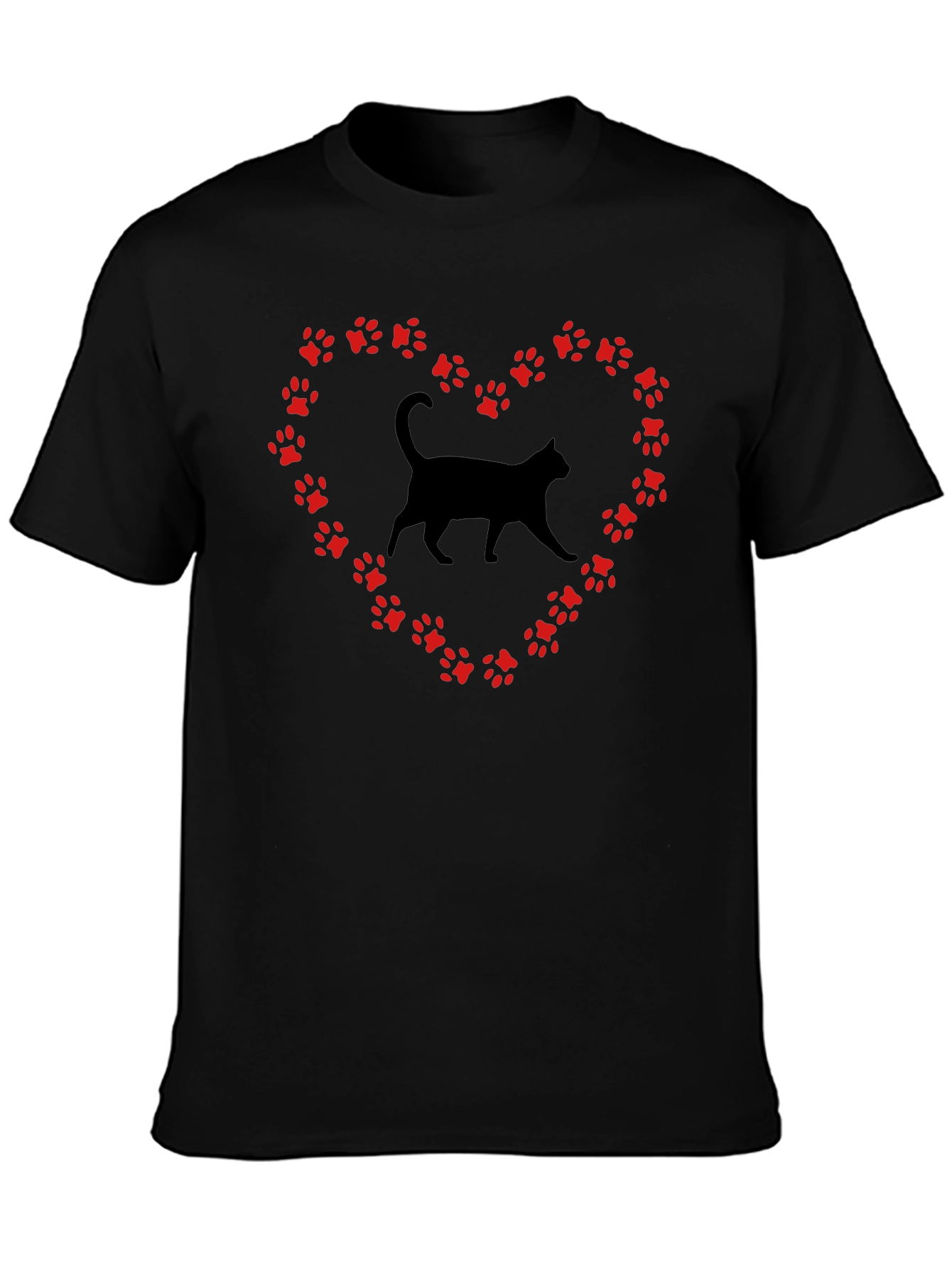 Cat Paw Heart Graphic Tee