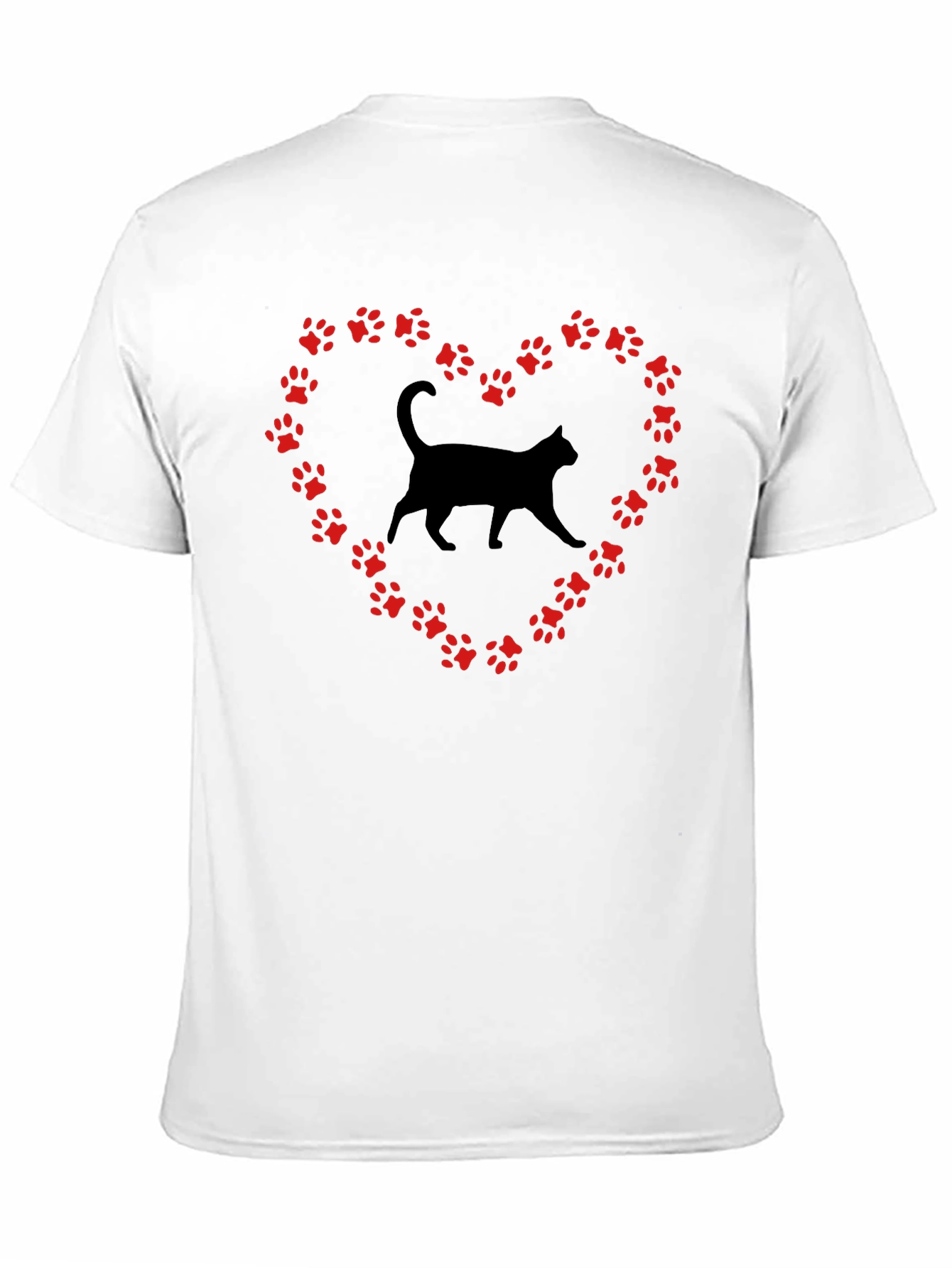 Cat Paw Heart Graphic Tee