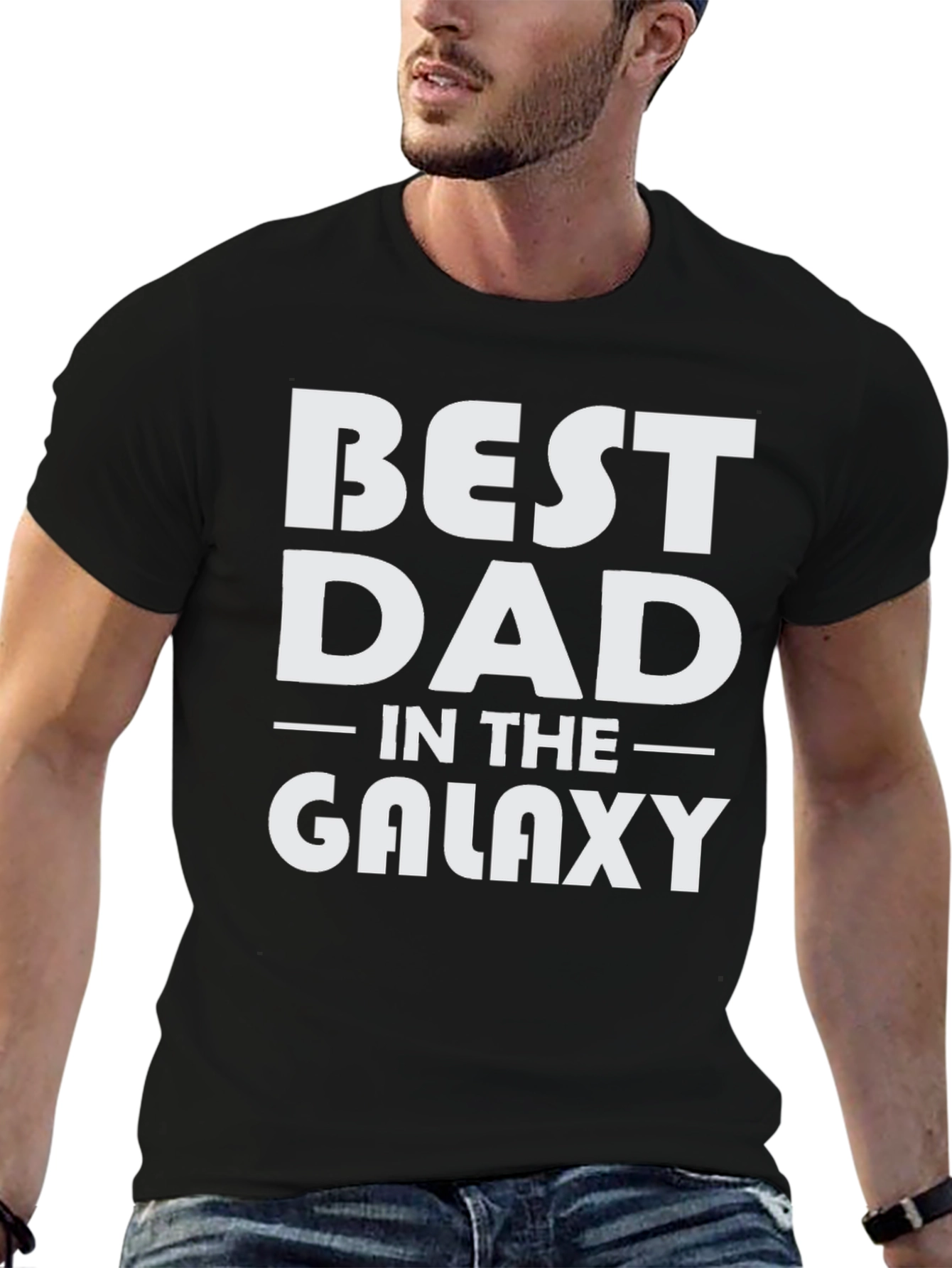 Best Dad in the Galaxy Black T-Shirt