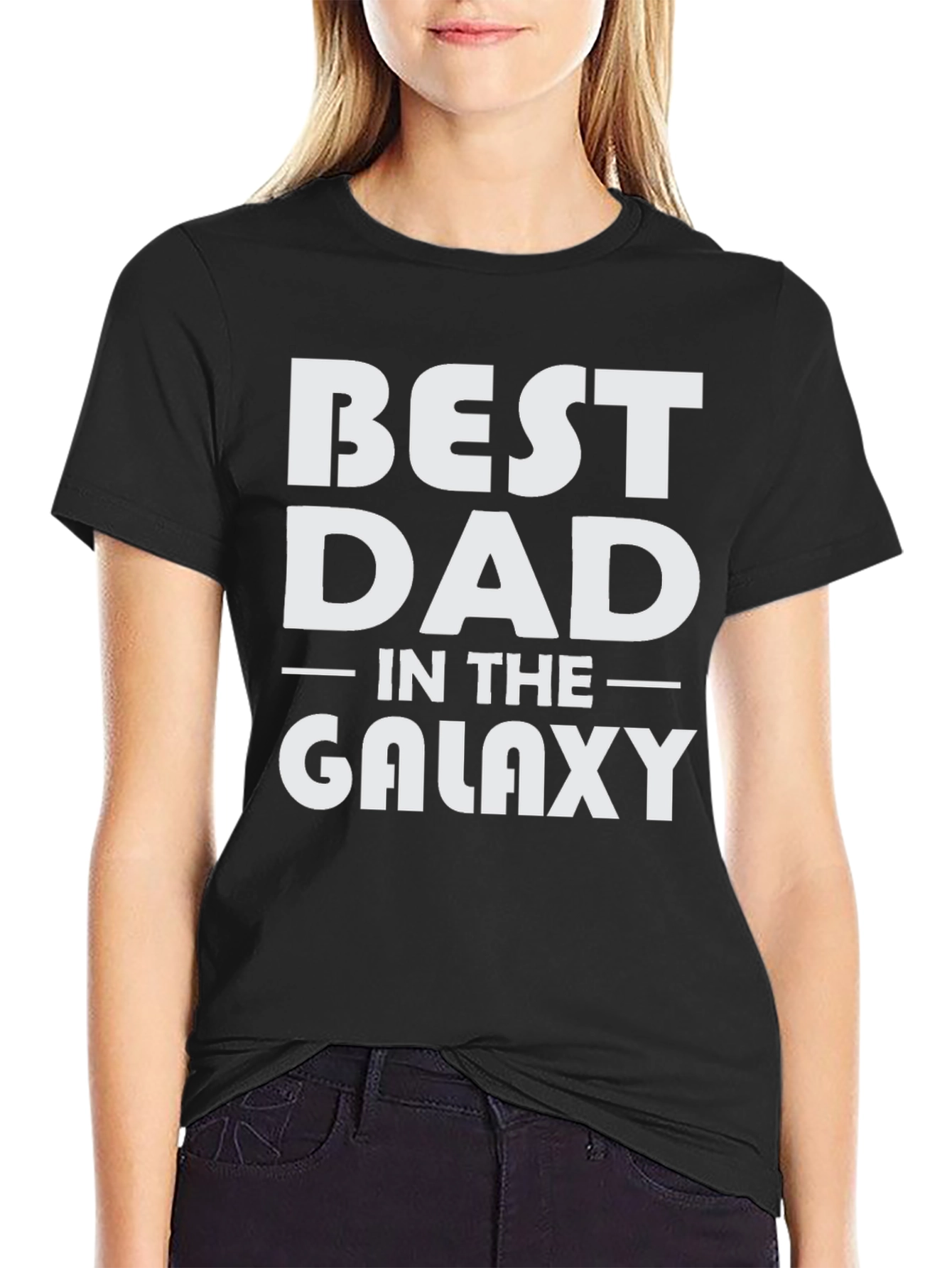 Best Dad in the Galaxy Black T-Shirt