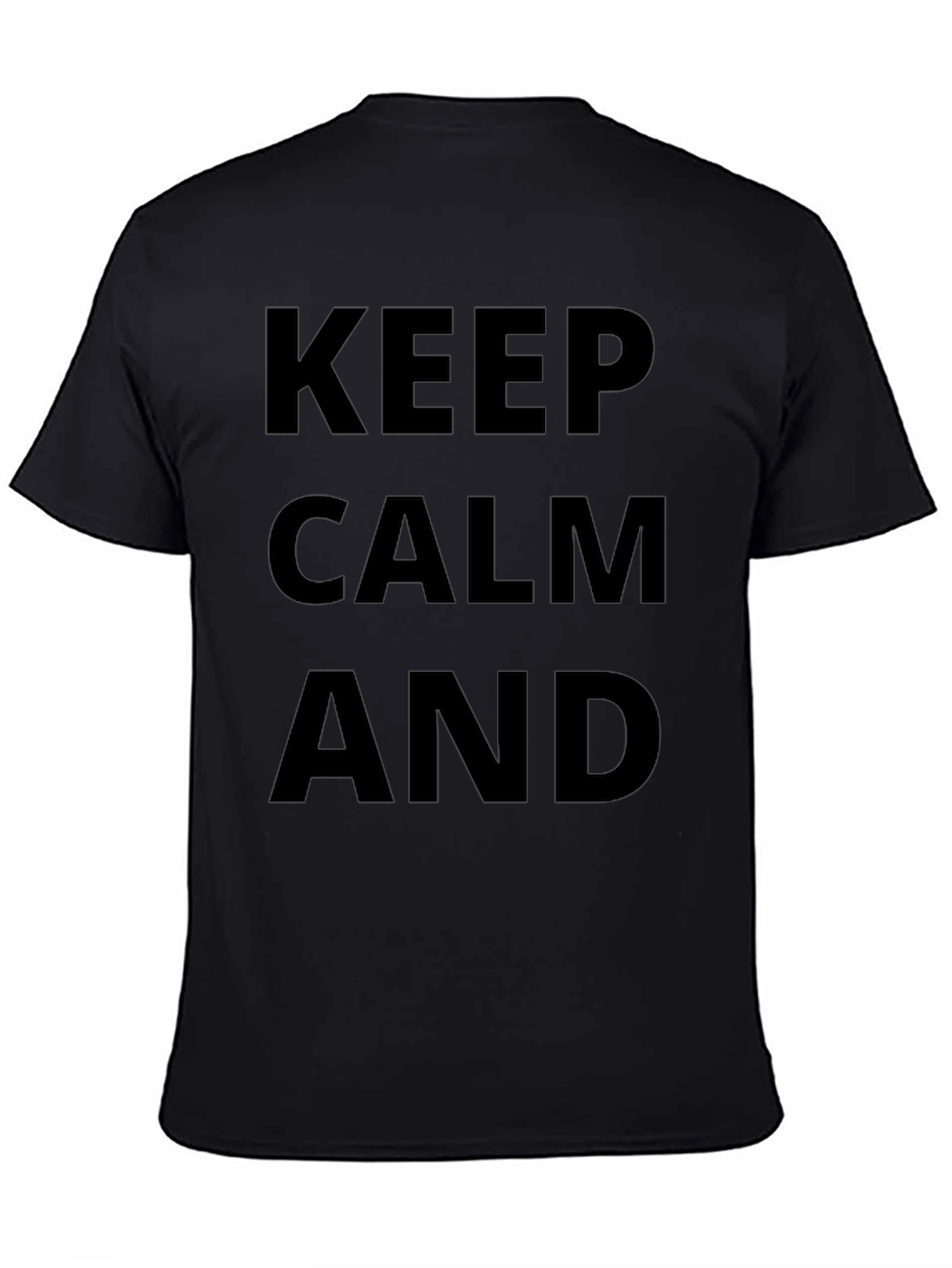 Keep Calm Graphic T-Shirt - Mens Black Tee