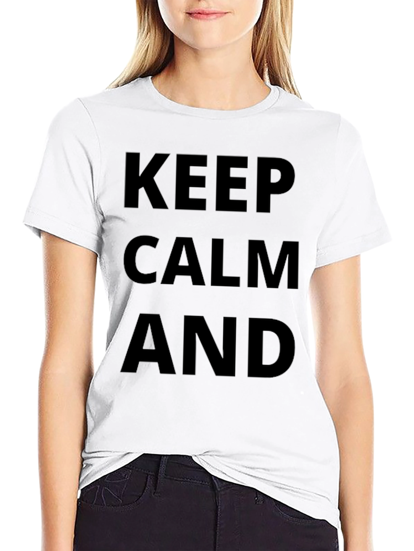 Keep Calm Graphic T-Shirt - Mens Black Tee