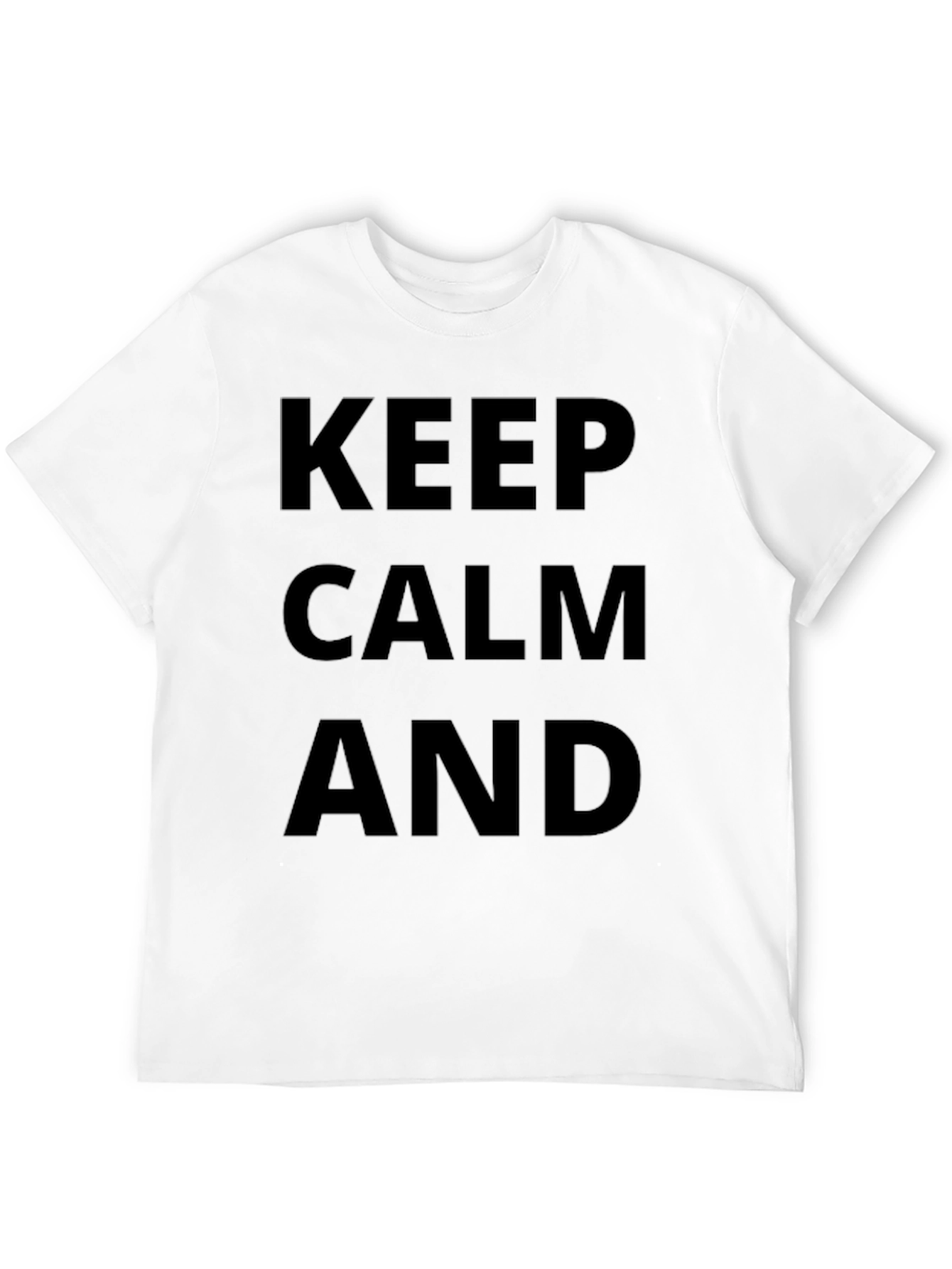 Keep Calm Graphic T-Shirt - Mens Black Tee
