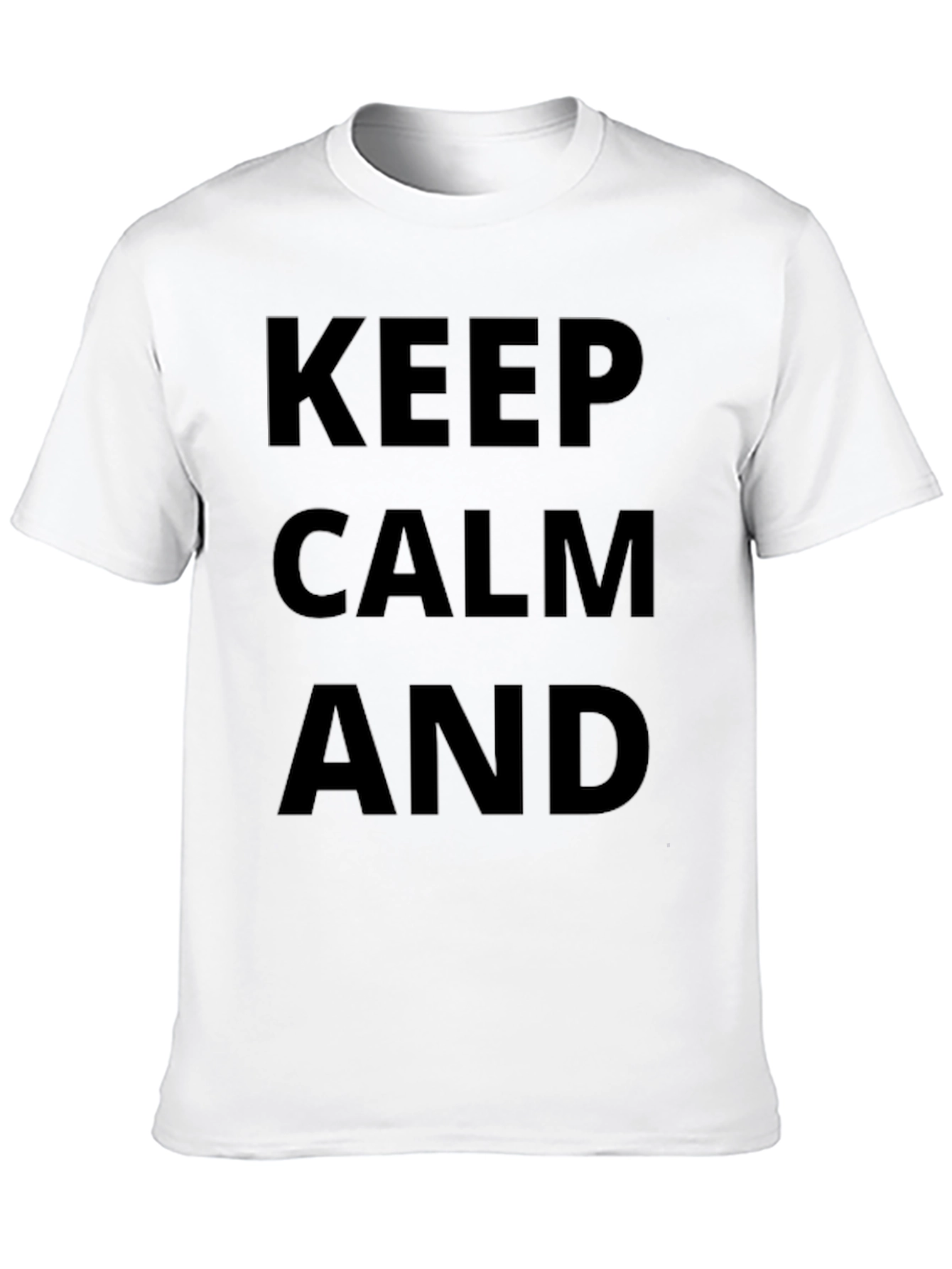 Keep Calm Graphic T-Shirt - Mens Black Tee