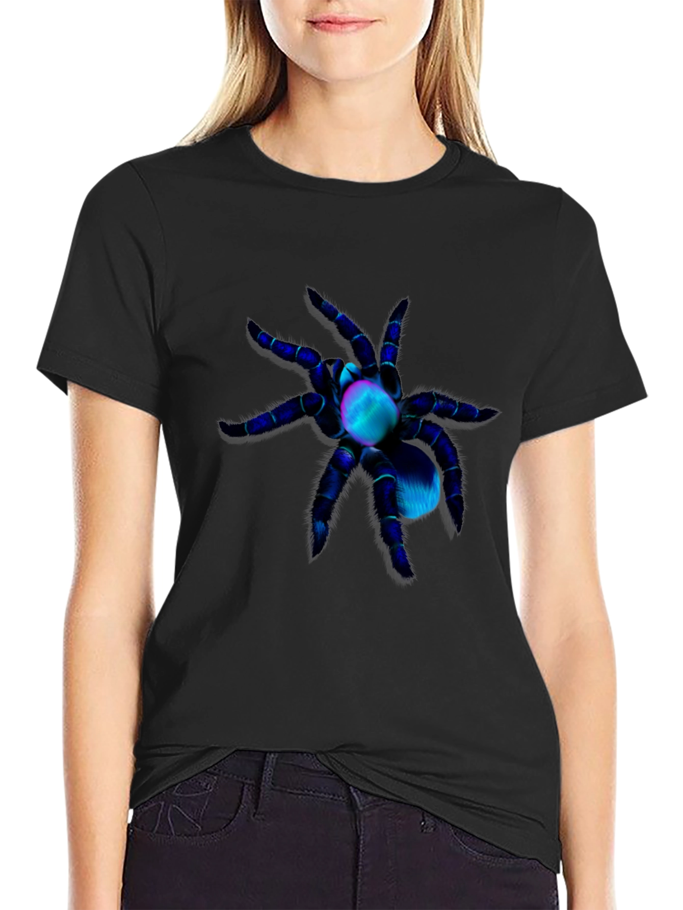 Spider Graphic Tee - Mens Black Short Sleeve