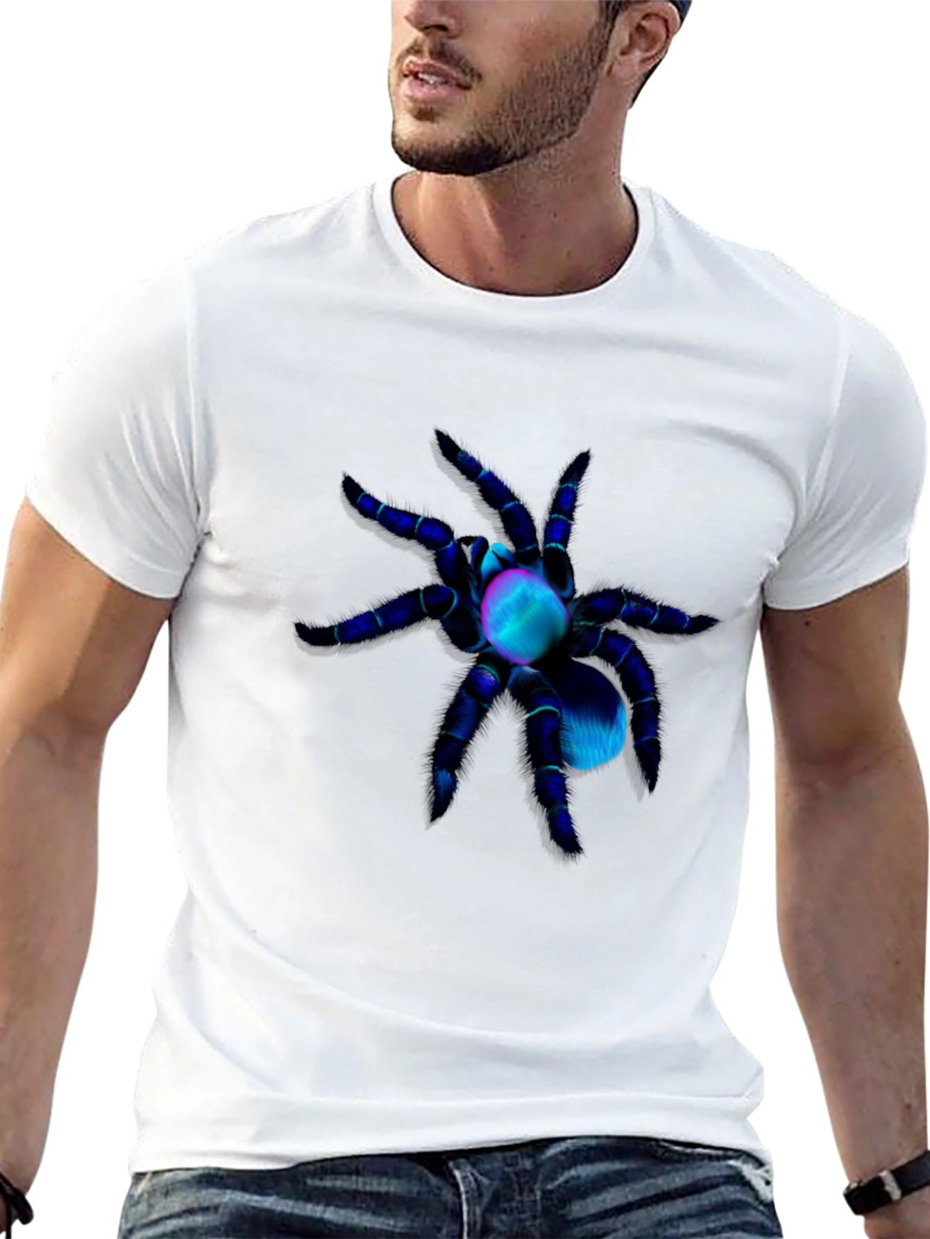 Spider Graphic Tee - Mens Black Short Sleeve