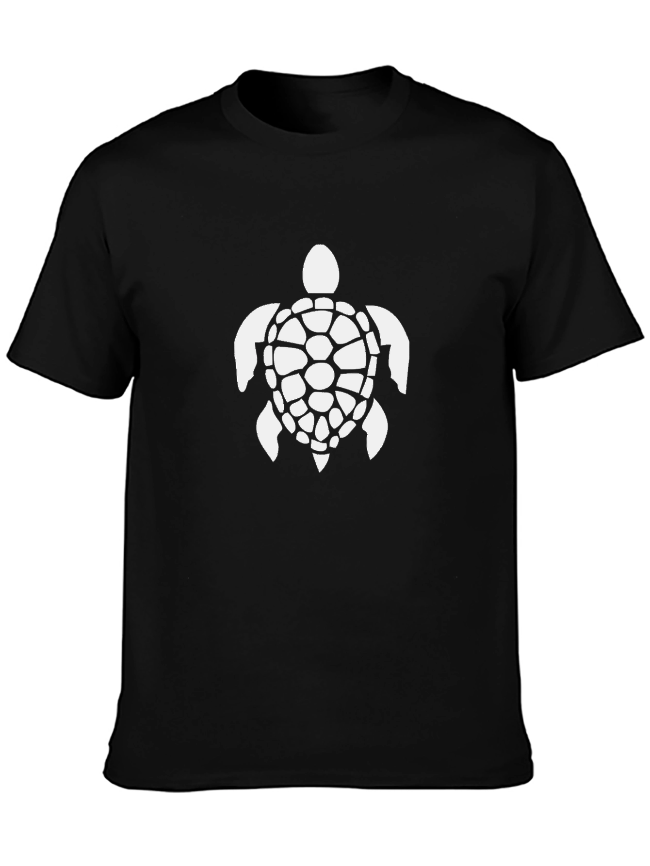 Sea Turtle Graphic Tee - Black Cotton T-Shirt