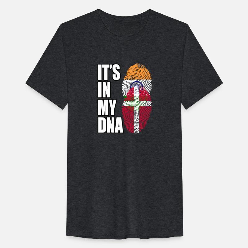 Indian And Danish Mix Heritage DNA Flag