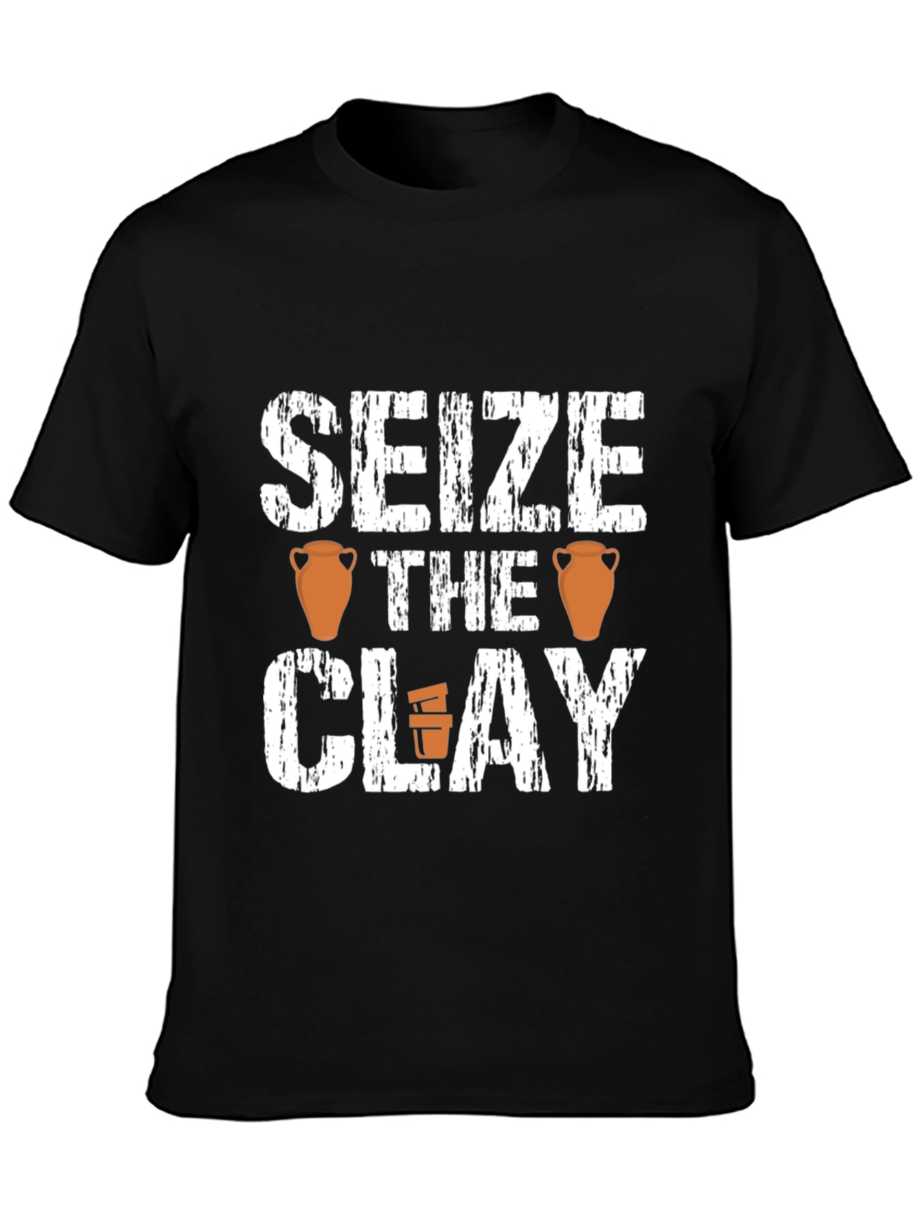Seize the Clay Black T-Shirt Pottery Lover