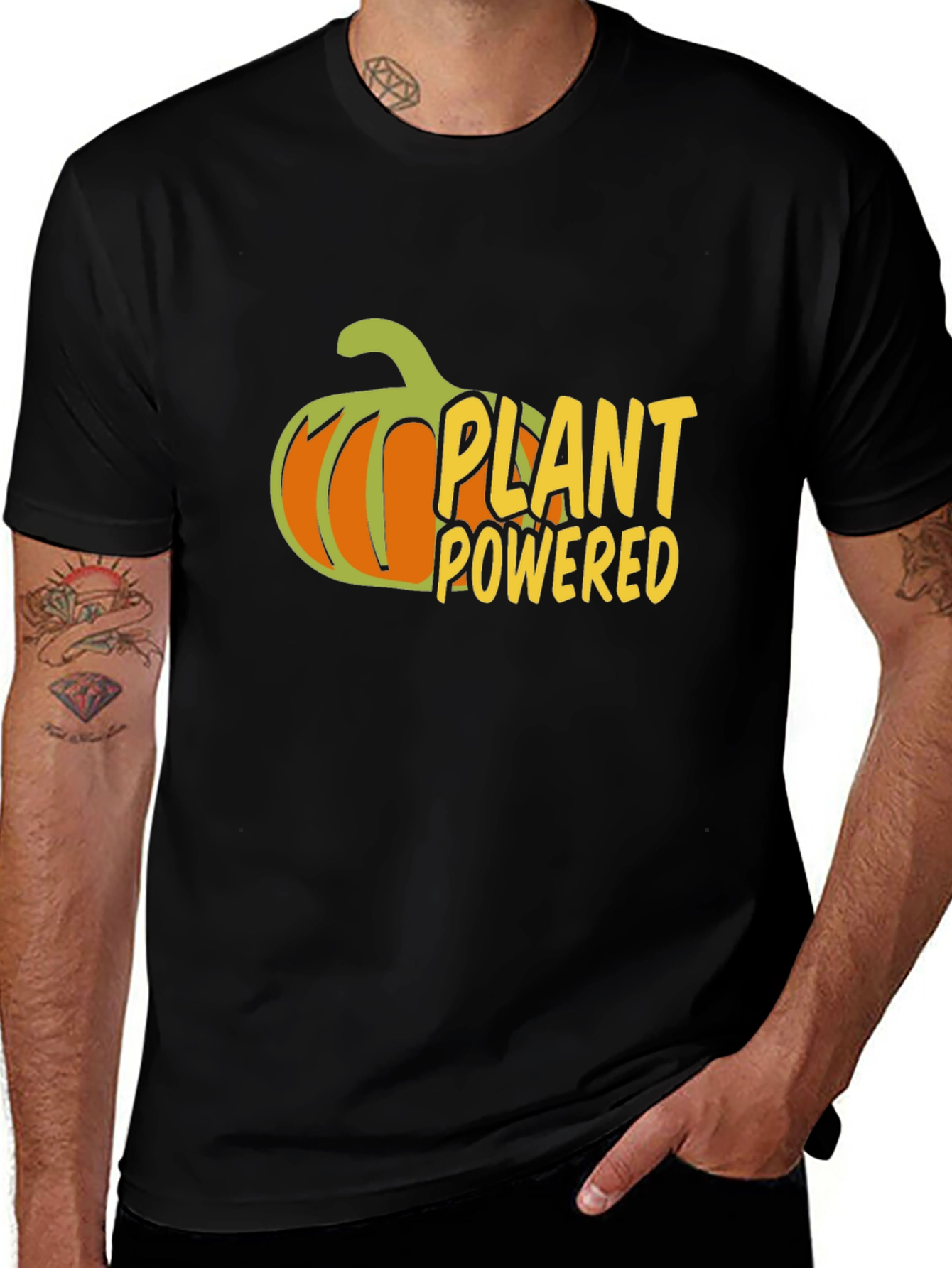 Plant Powered Vegan T-Shirt - Black