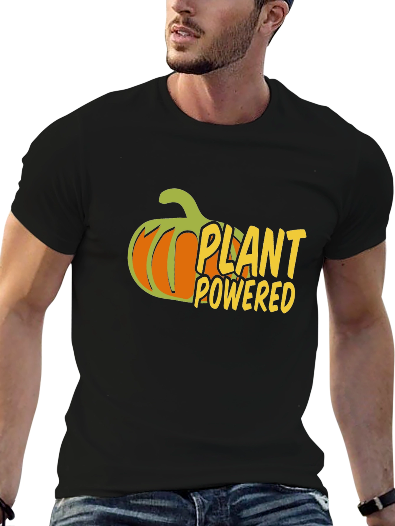 Plant Powered Vegan T-Shirt - Black