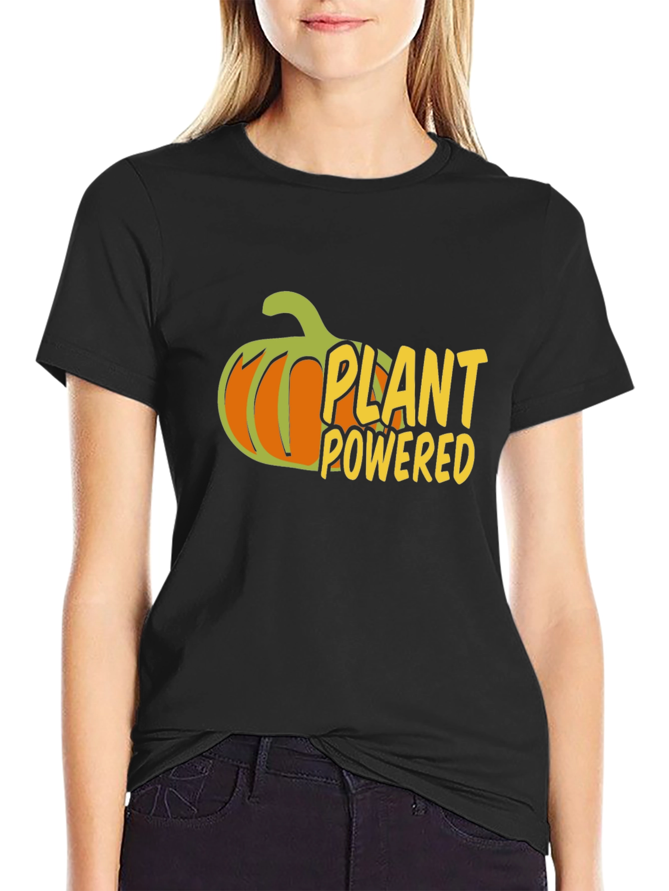 Plant Powered Vegan T-Shirt - Black