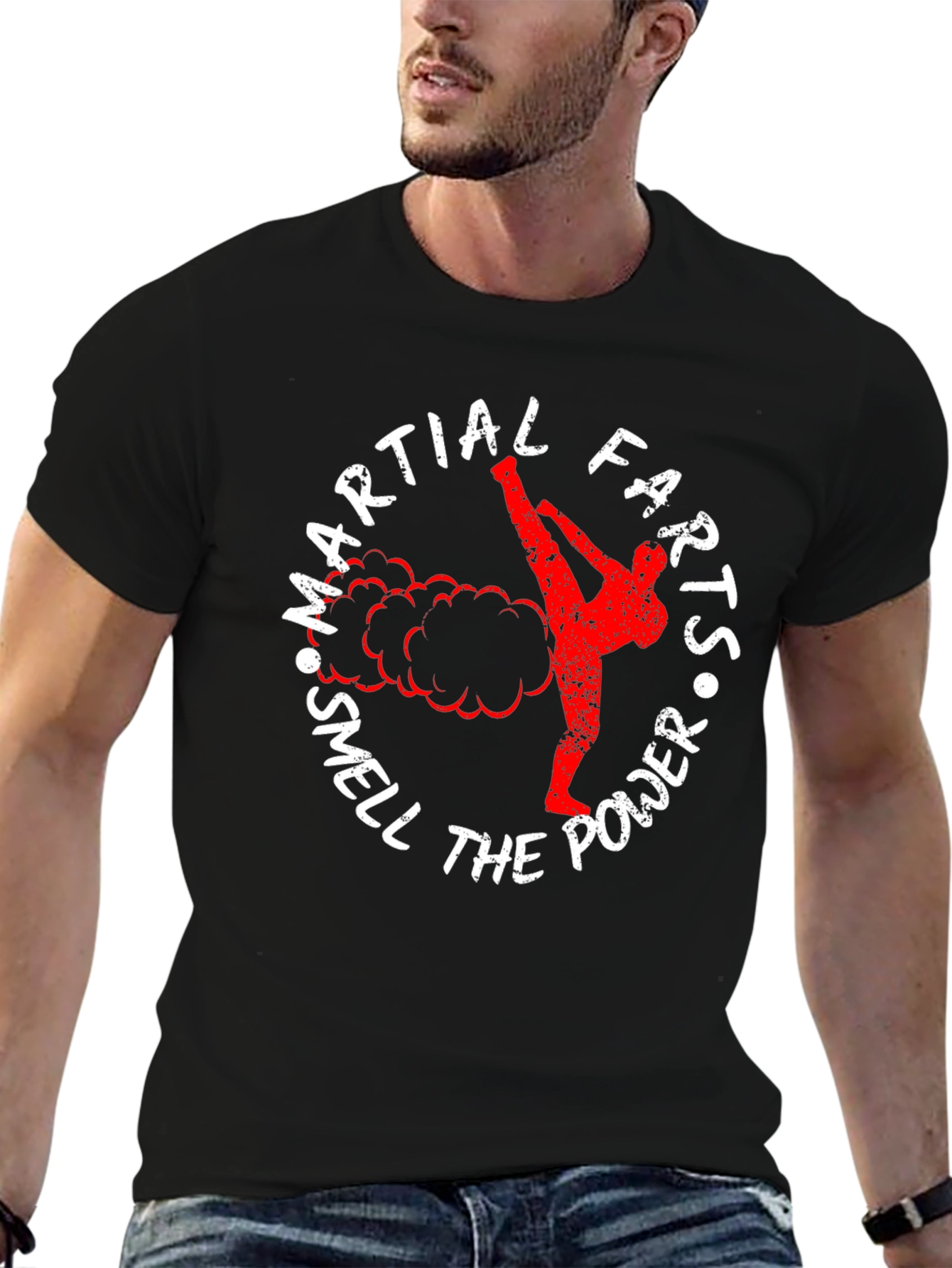 Martial Farts T-Shirt - Smell the Power Tee