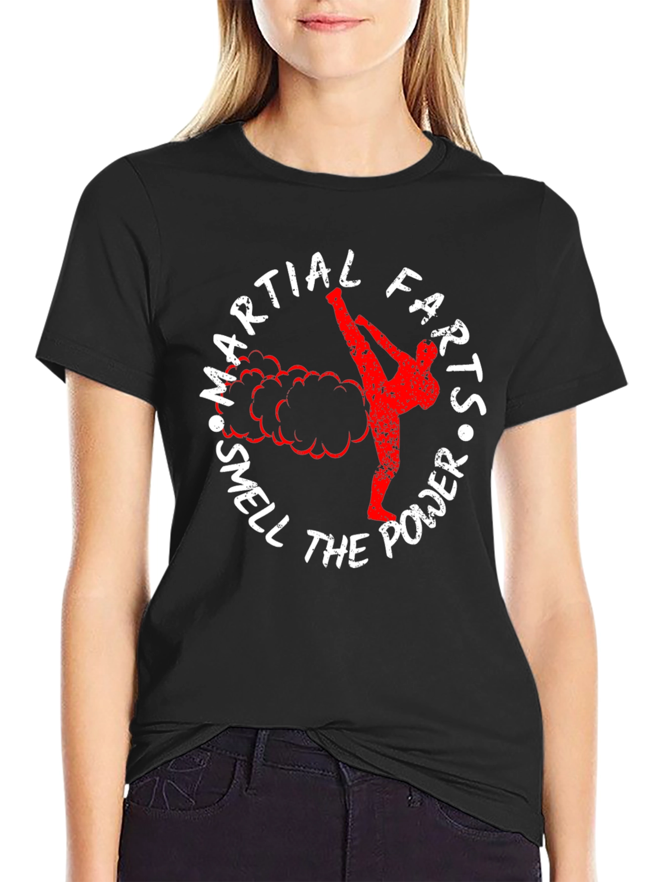 Martial Farts T-Shirt - Smell the Power Tee