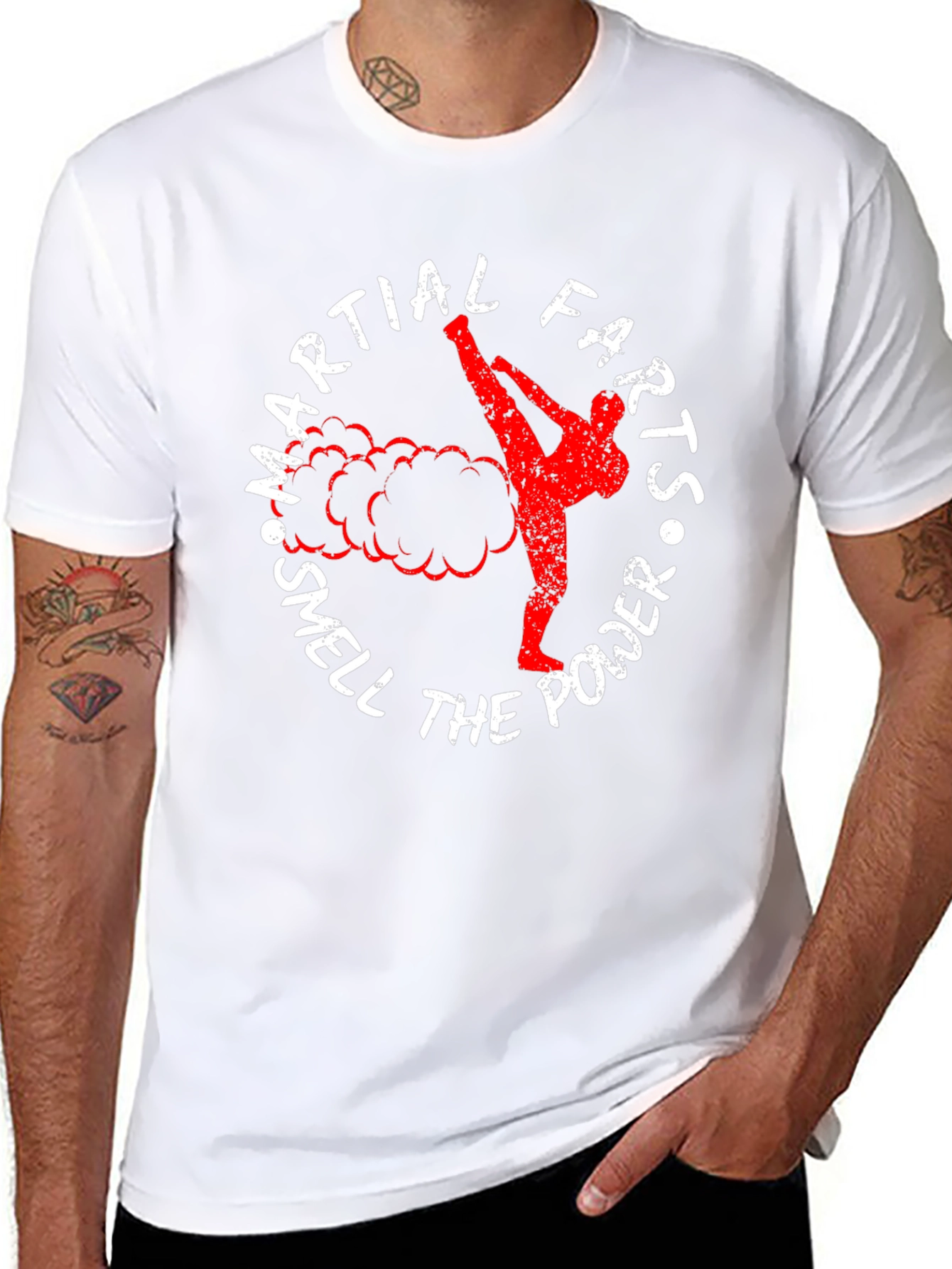 Martial Farts T-Shirt - Smell the Power Tee