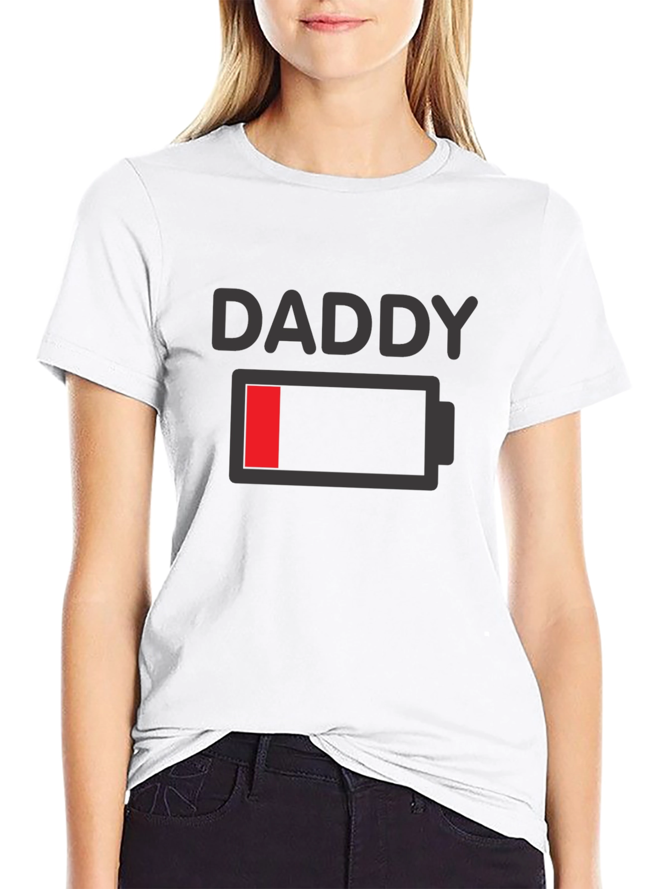 Daddy Low Battery Funny T-Shirt