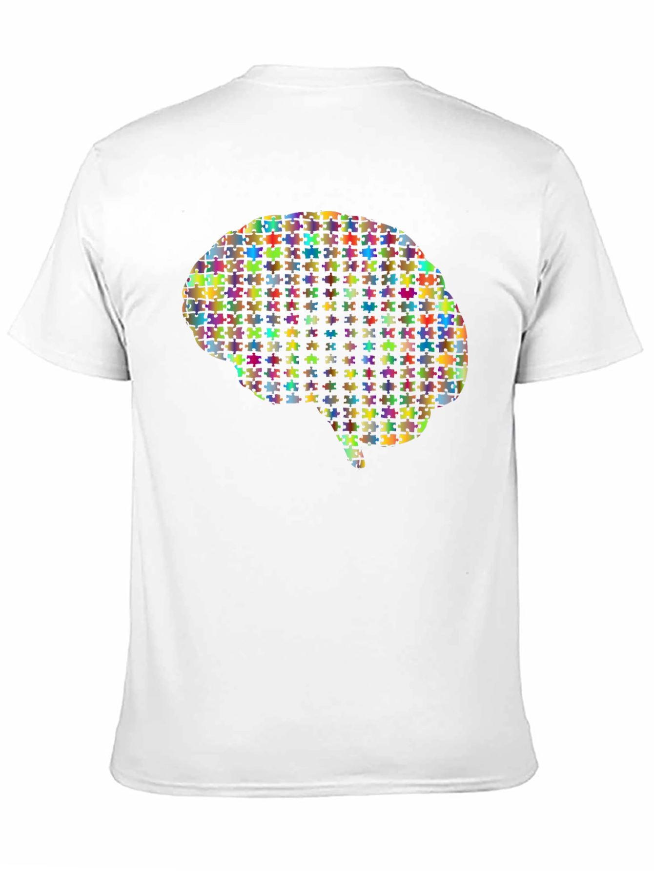 Brain Puzzle Piece Graphic Tee - Unisex Black T-Shirt