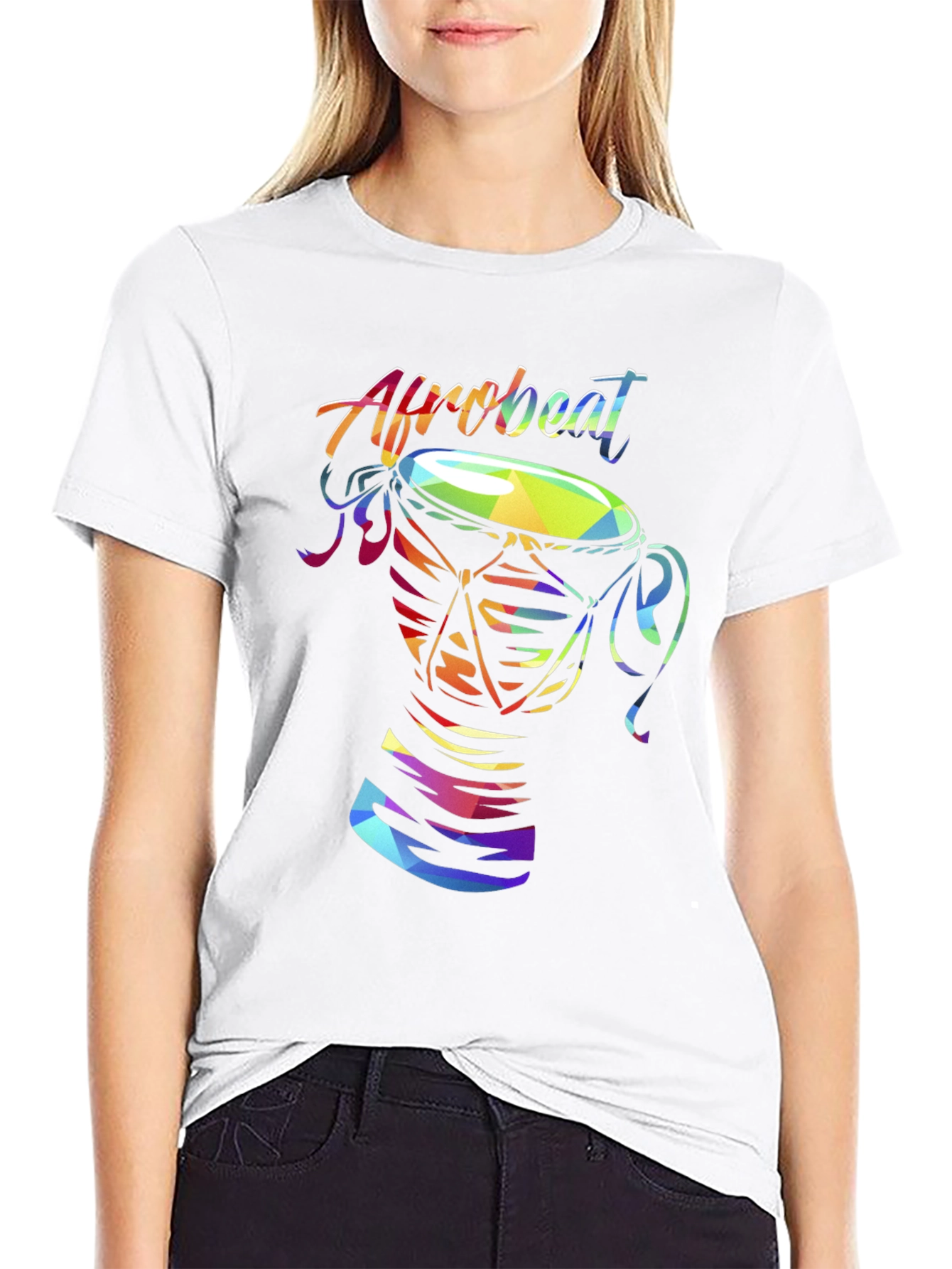 Afrobeat Drum Graphic Black T-Shirt