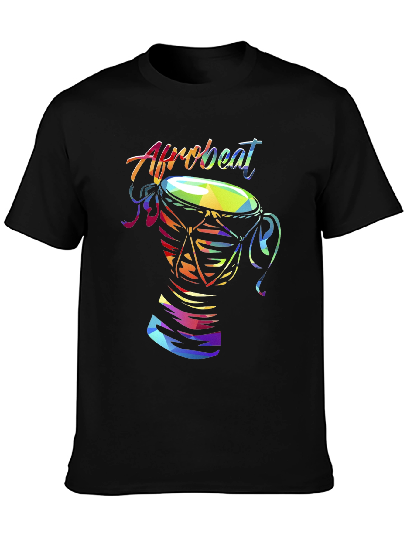 Afrobeat Drum Graphic Black T-Shirt