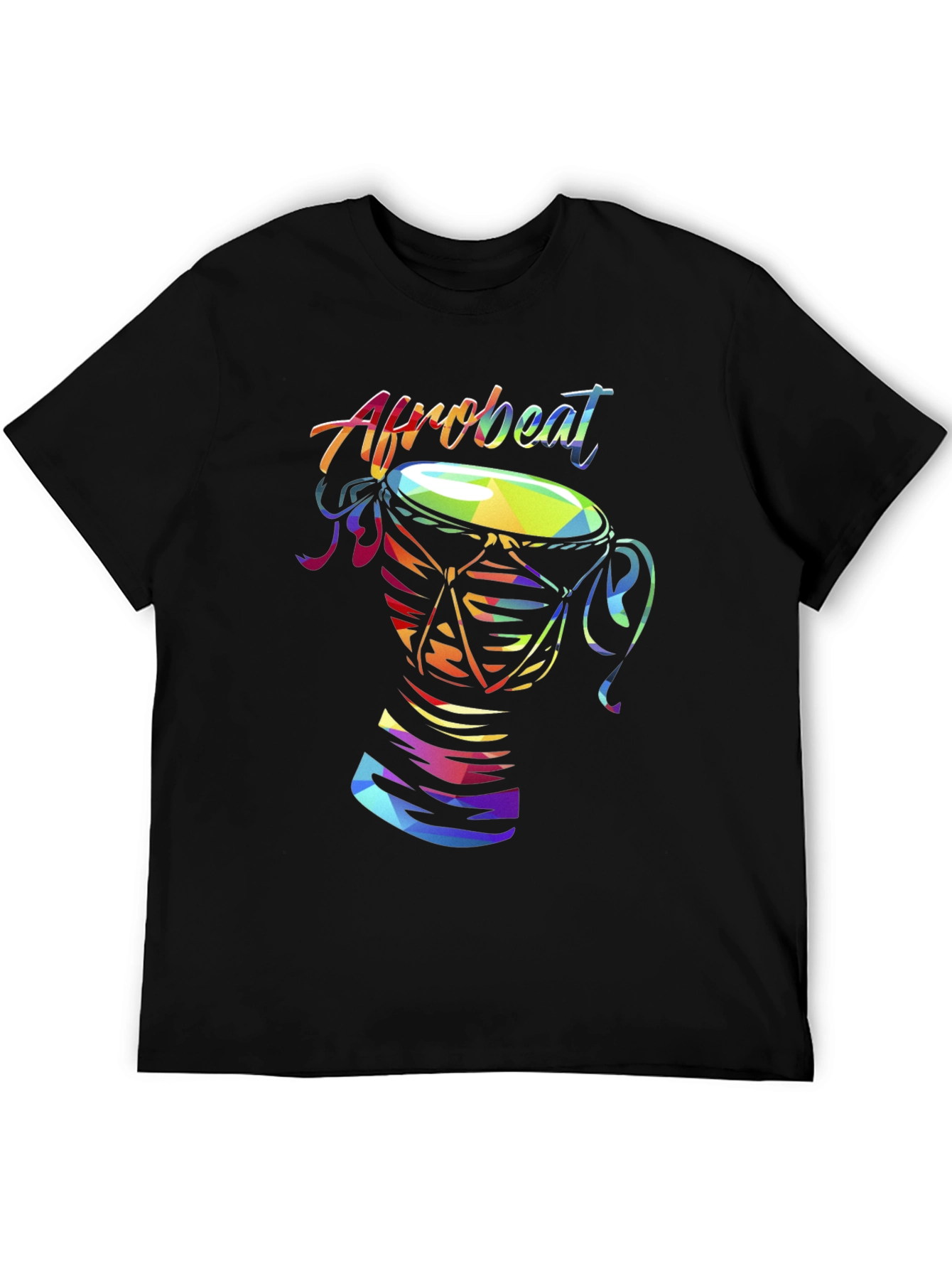Afrobeat Drum Graphic Black T-Shirt