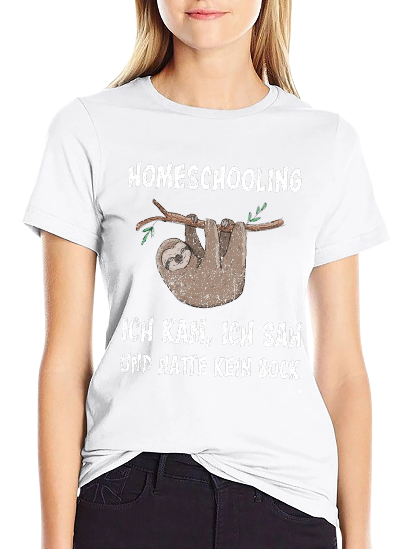 Homeschooling Sloth T-Shirt: I Came I Saw No Motivation